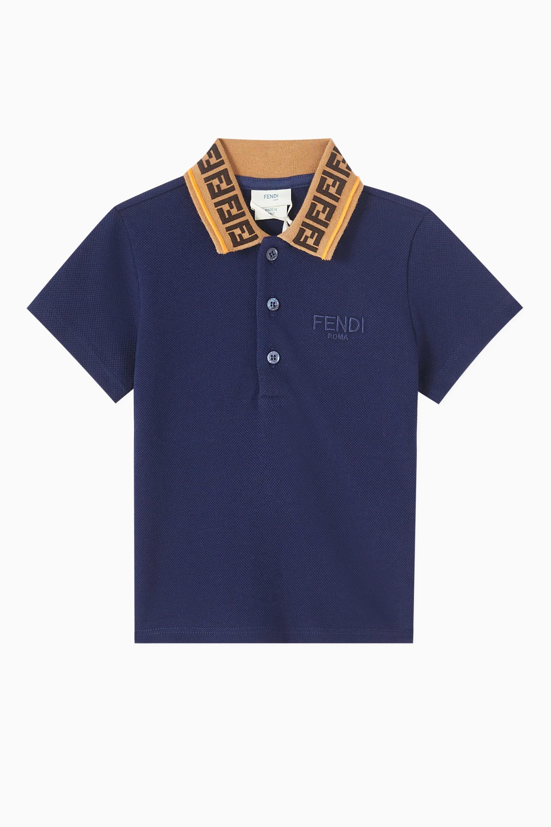 ポロシャツ Fendi Dark Blue Piquet Polo Shirt Fendi Dark Blue Piquet Polo Shirt Fendi