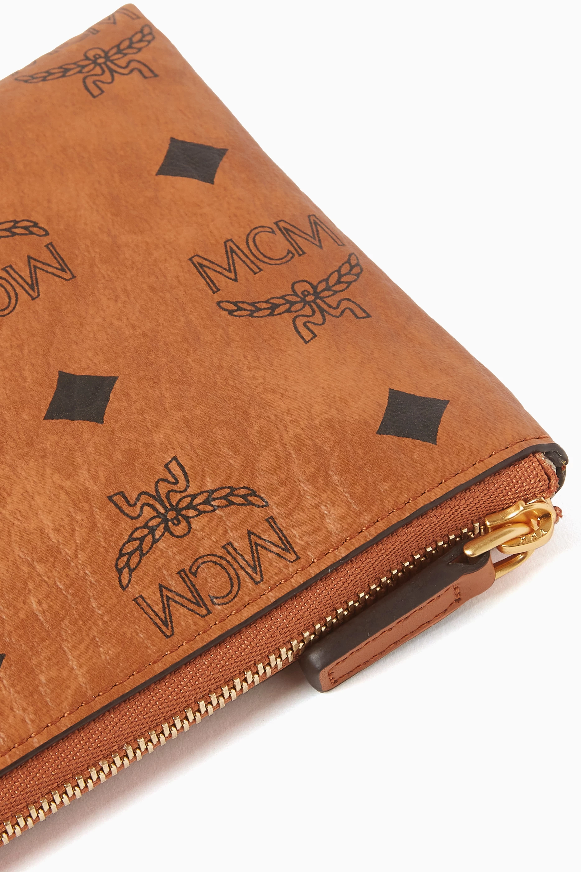 Buy MCM Brown Ottomar Travel Document Case in Visetos For Men Online Ounass Saudi