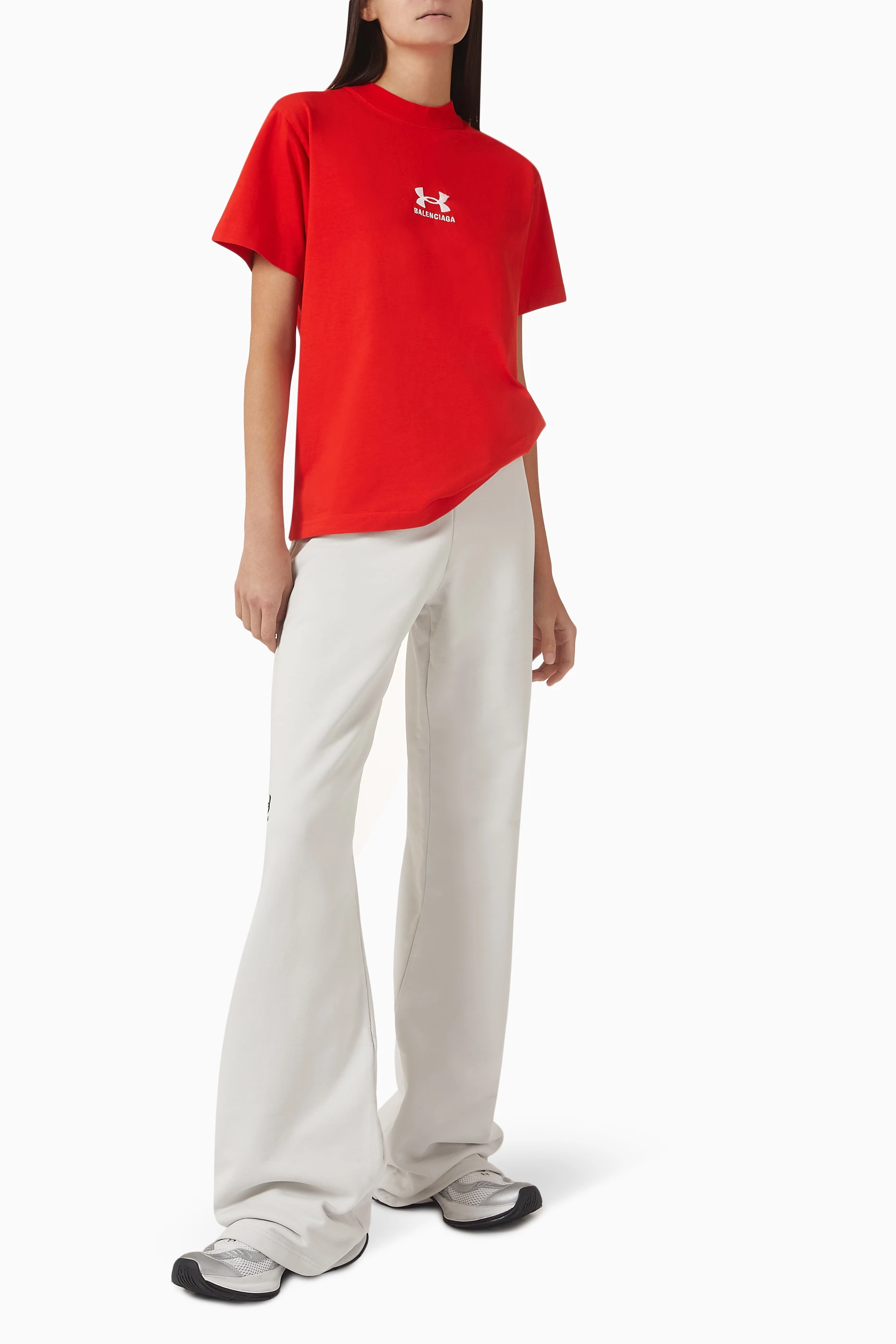 Buy Balenciaga Red x Under Armour® Oversized T-shirt For
