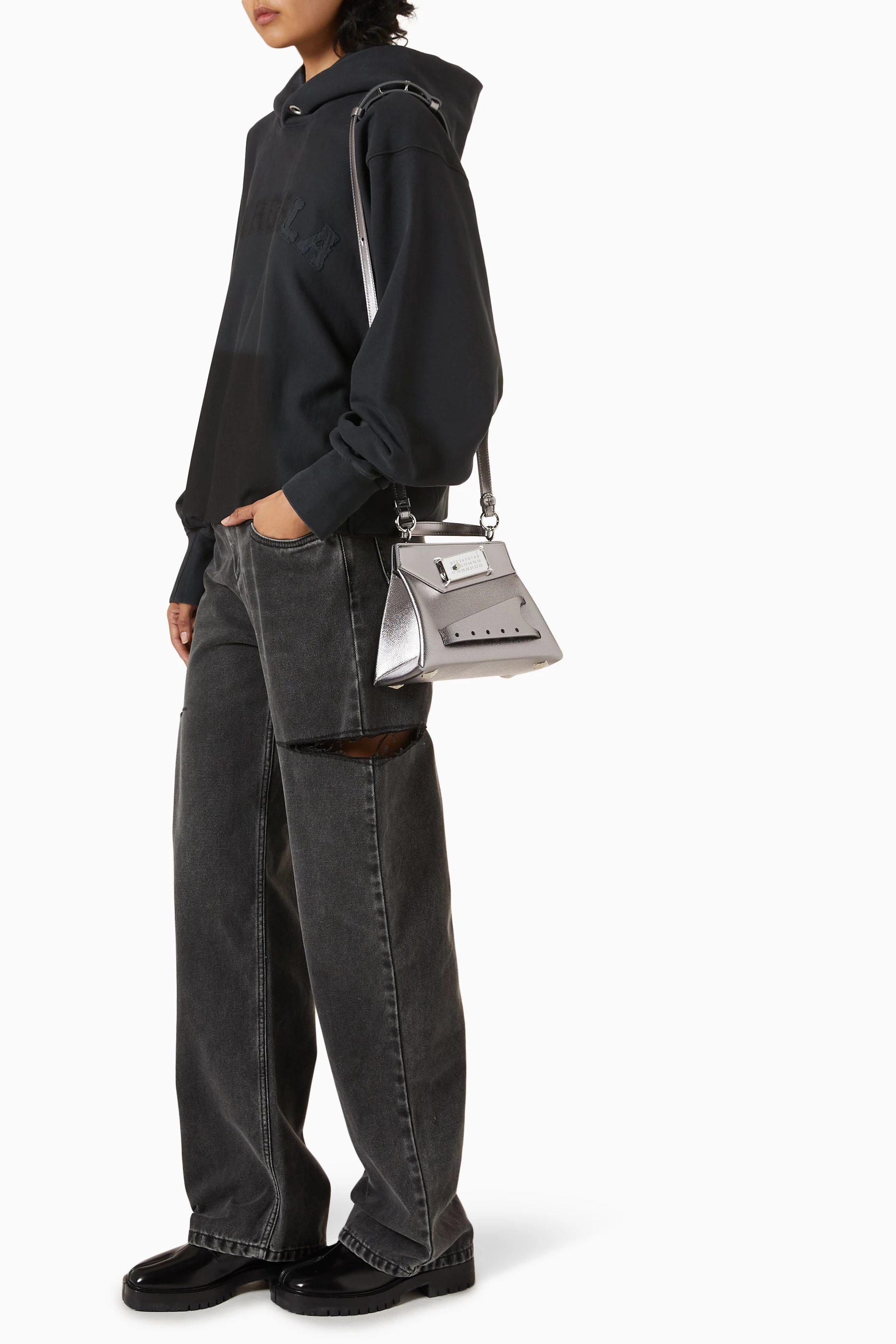 Buy Maison Margiela Metallic Small Snatched Top-handle Bag