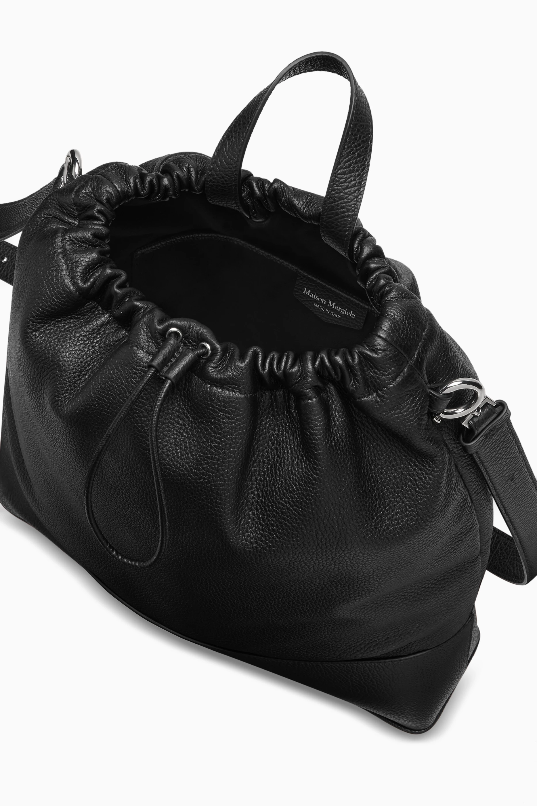 直営店▲Maison Margiela▲5AC Daily Drawstring Backpack Small MAISON MARGIELA 5AC DAILY DRAWSTRING BACKPACK SMALL BLACK