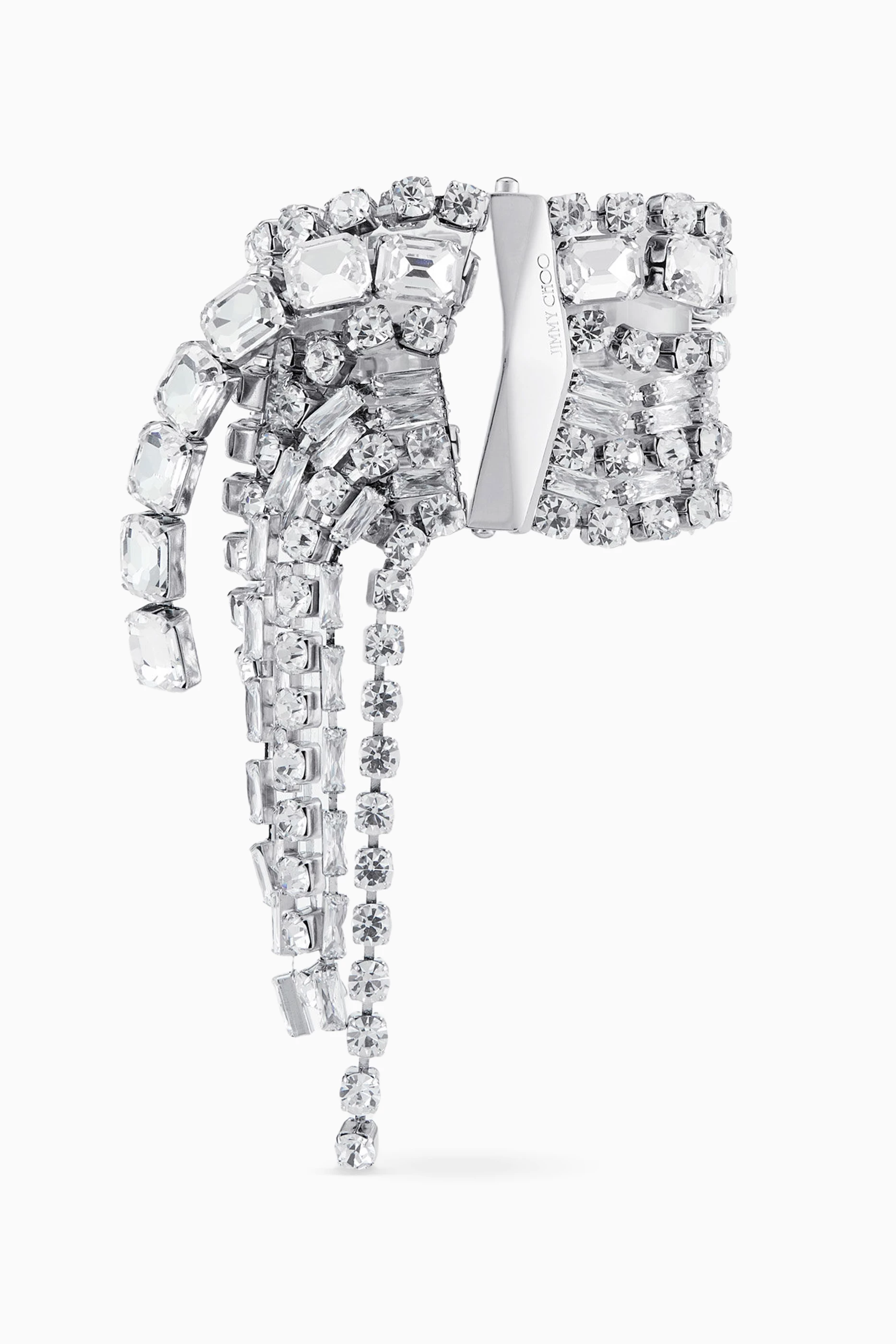 Buy Jimmy Choo Grey Zandra Crystal Bracelet in Silver-tone Steel