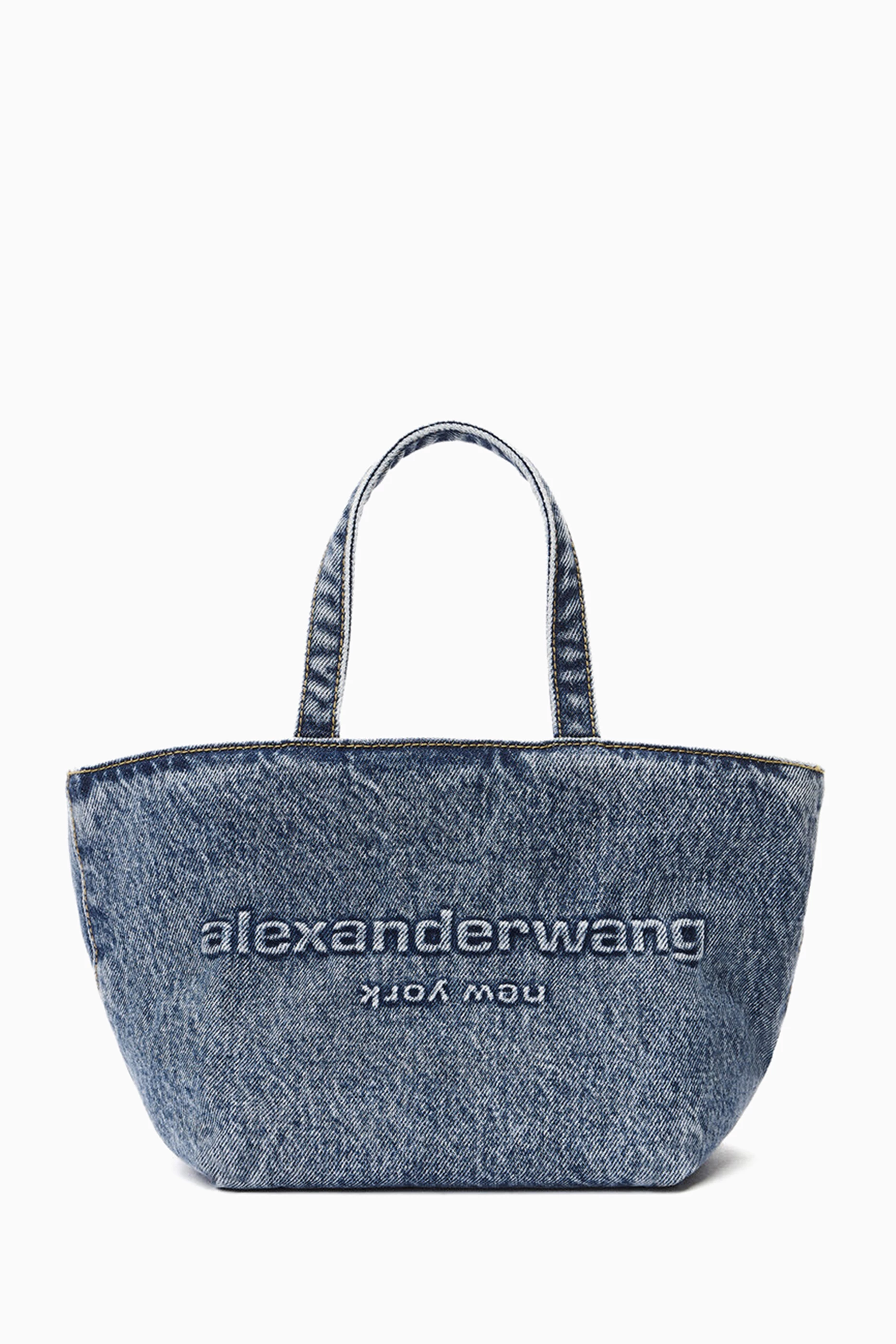 【sumi】ALEXANDER WANG Mini Tote Alexander Wang Mini Punch logo-embossed Leather Tote Bag | Black