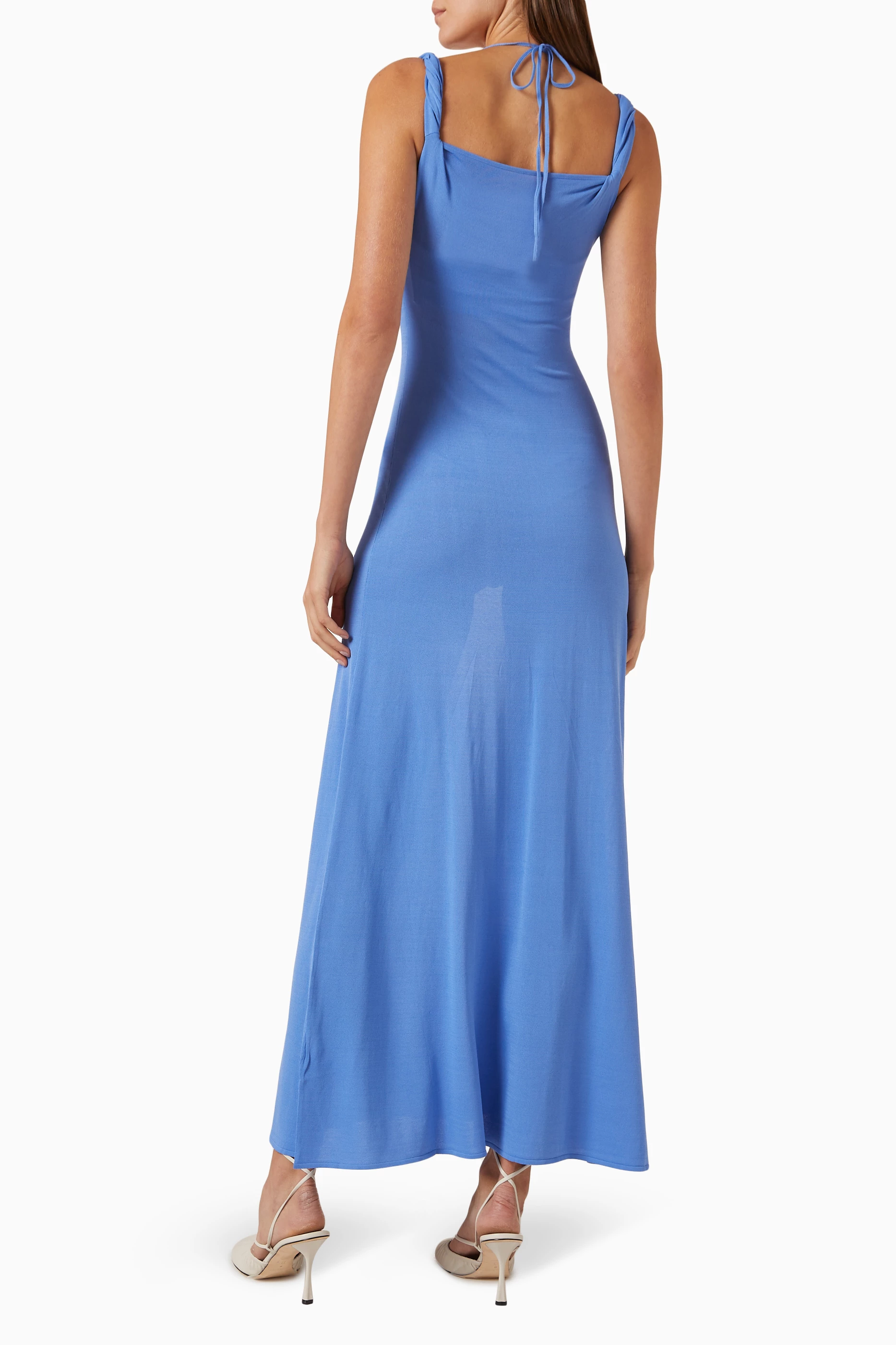 Buy SIR The Label Blue Valejo Halter Maxi Dress in Viscose Blend For Women  Online | Ounass Saudi
