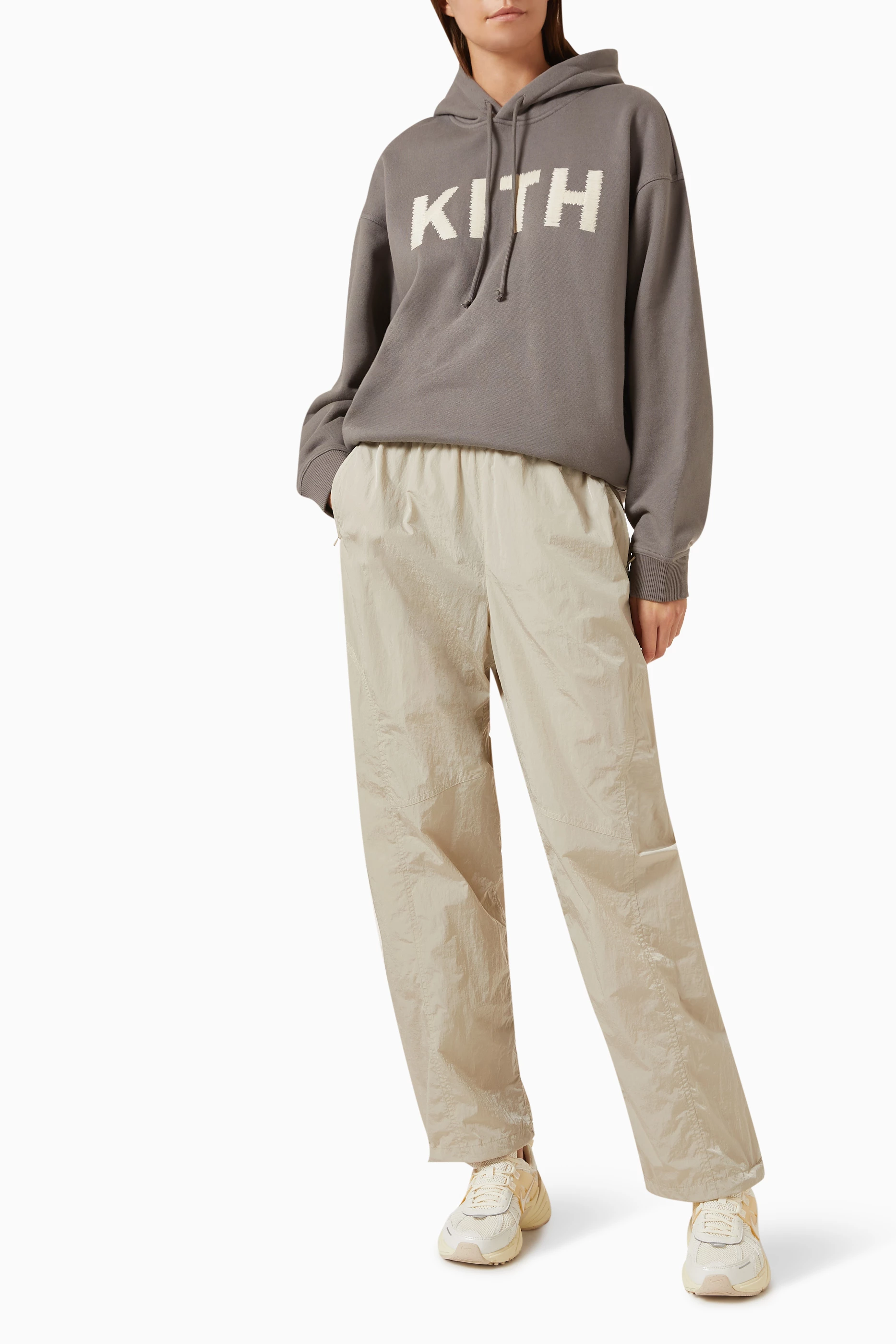 Buy Kith Black Maverick Kith Embroidered Hoodie in Cotton fleece For Women Online Ounass Saudi