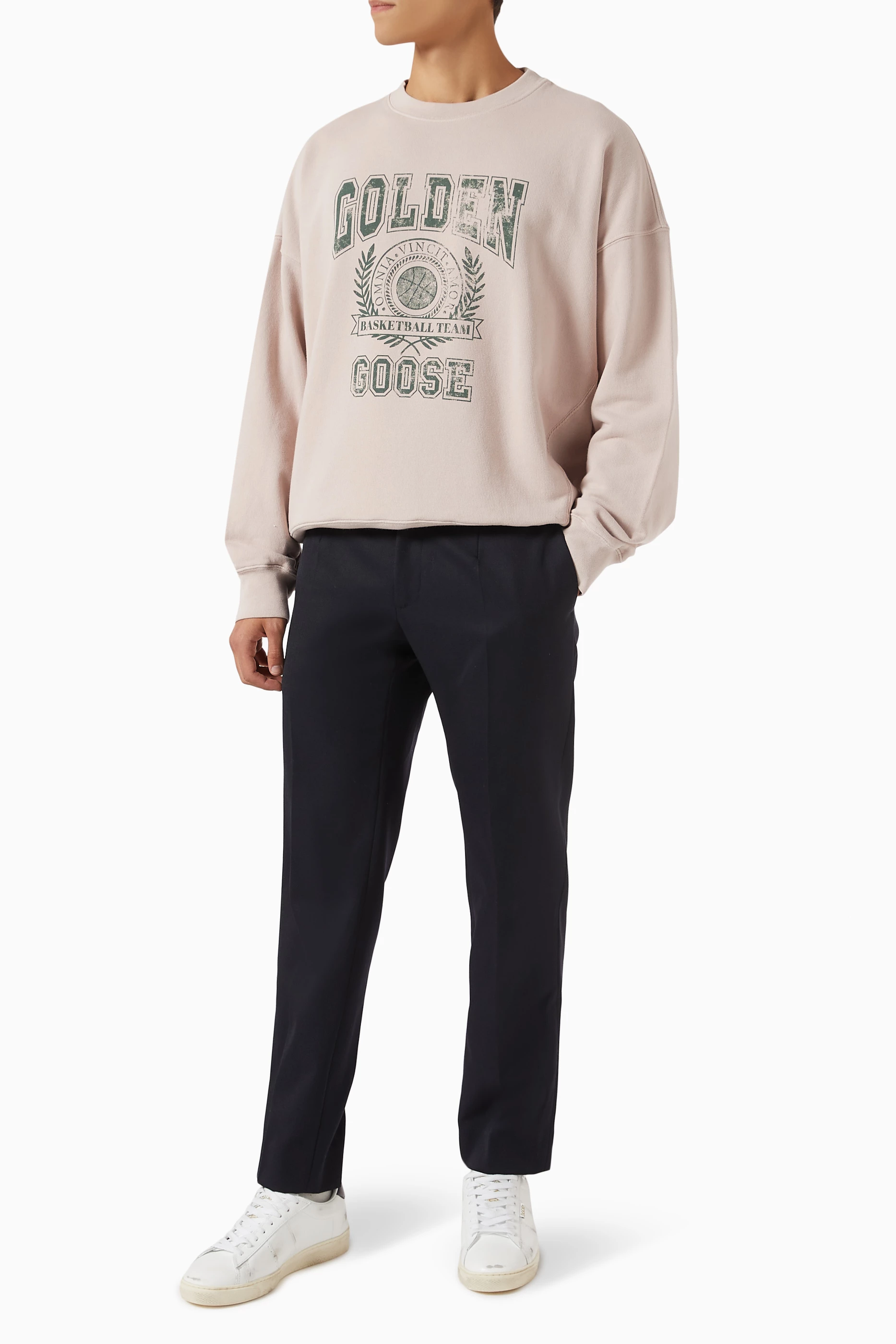 スウェット・トレーナー GOLDEN GOOSE 'Nelson' sweatshirt Pink Golden Goose Old rose unisex round neck sweatshirt with