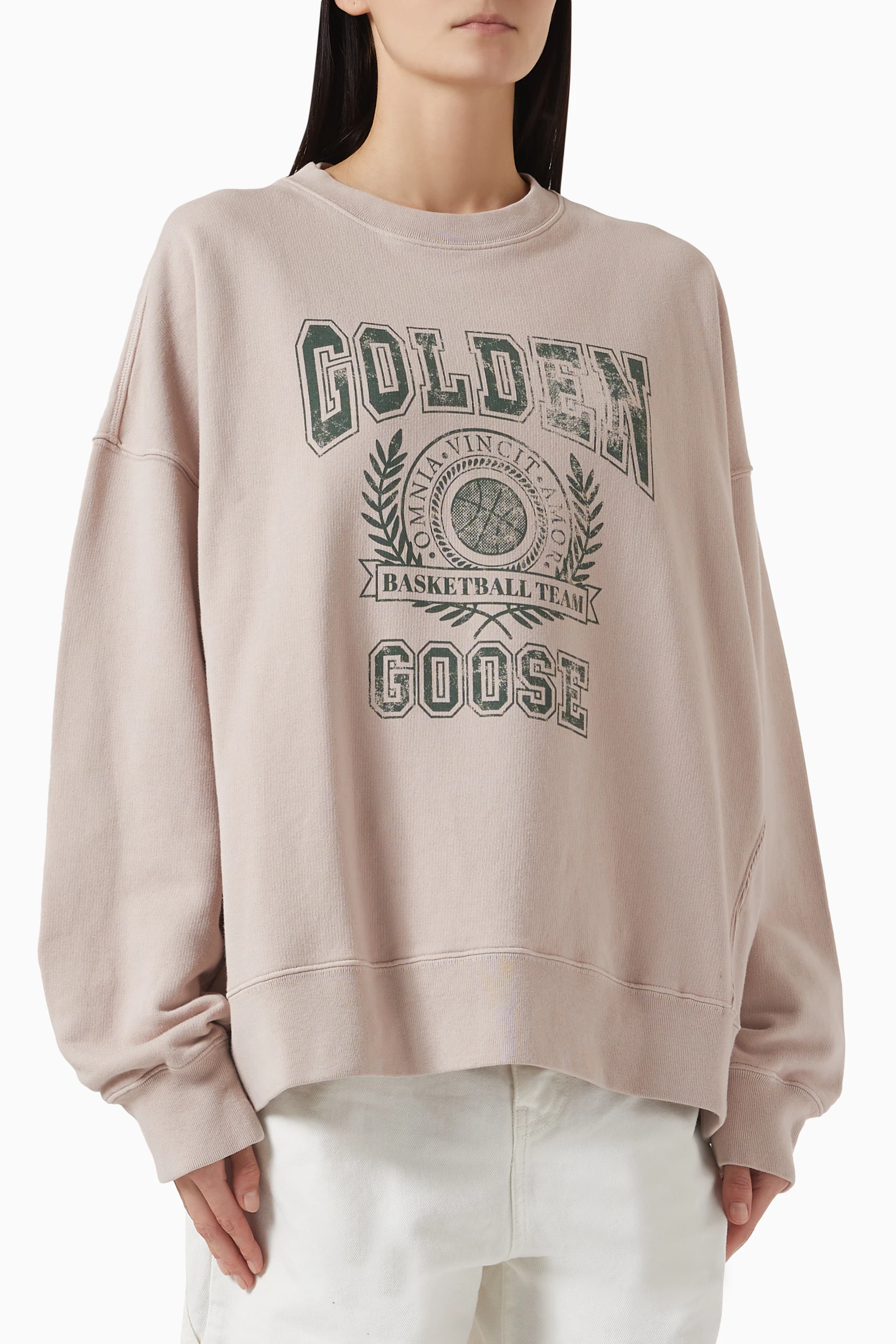 スウェット・トレーナー GOLDEN GOOSE 'Nelson' sweatshirt Pink Buy GOLDEN GOOSE Pink Unisex Nelson Sweatshirt in Cotton For
