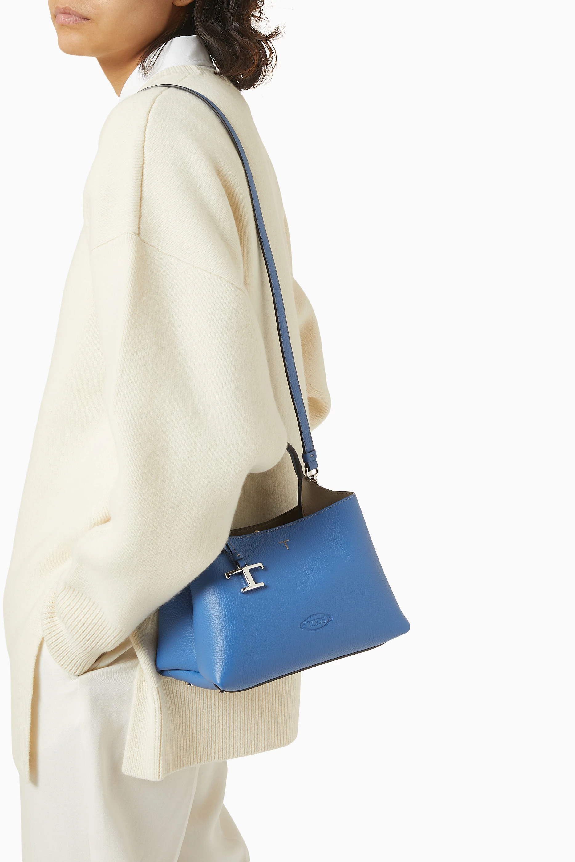 Buy Tod's Blue Micro Top-handle Bag in Leather For Women Online
