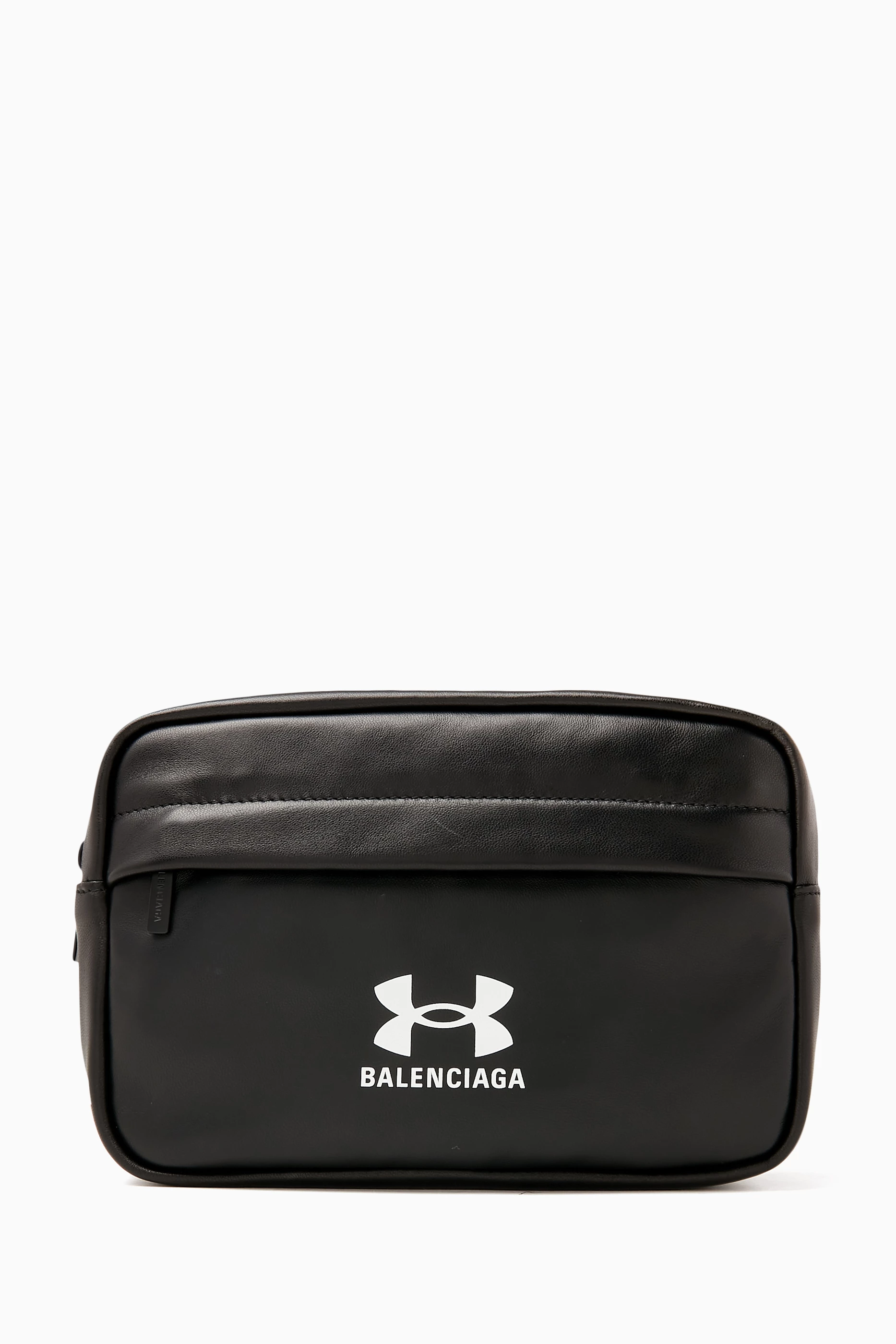 Buy Balenciaga Black x Under Armour Toiletry Pouch in Smooth Lambskin For Men Online Ounass Saudi