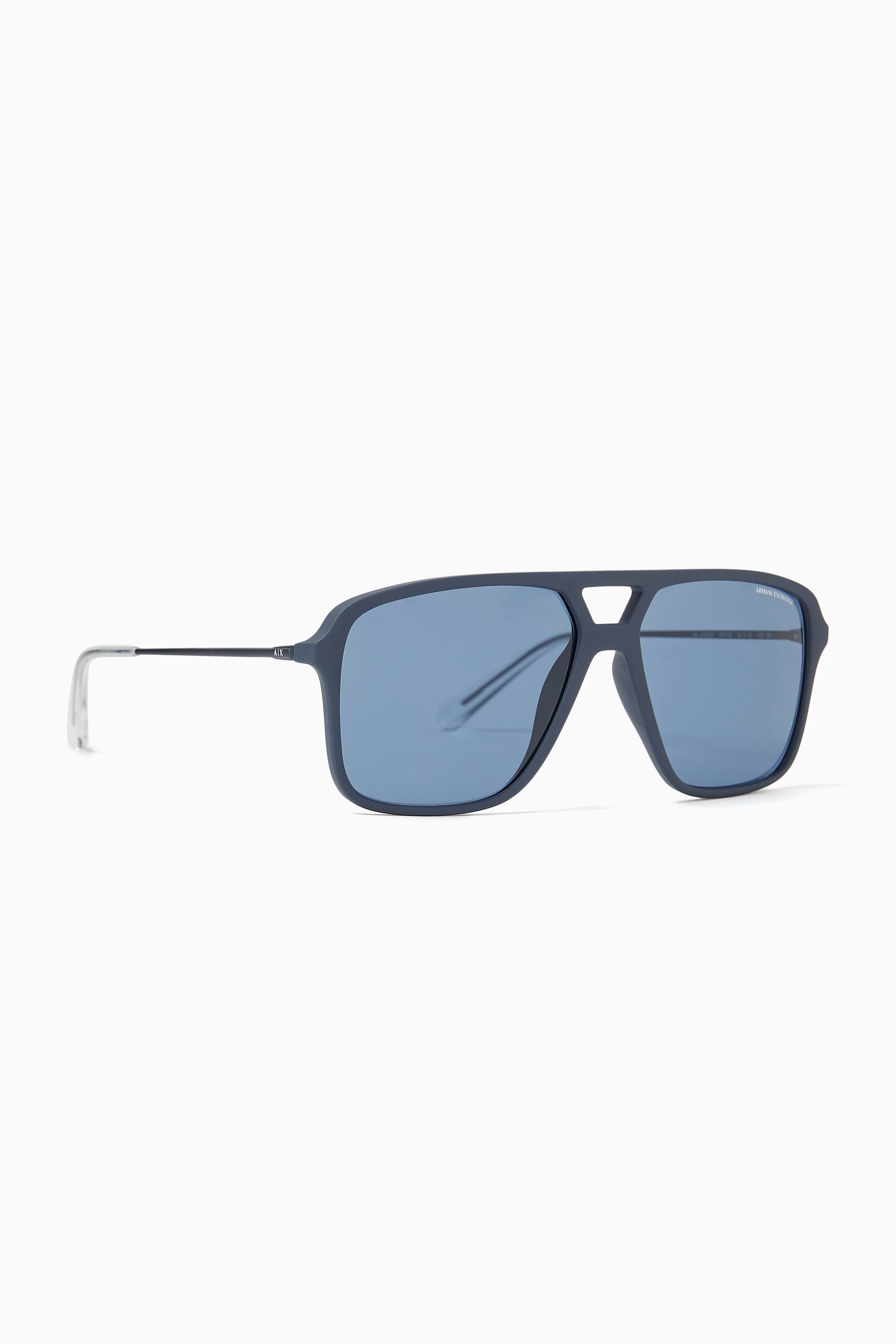 Buy Armani Exchange Blue Aviator Sunglasses For Men Online