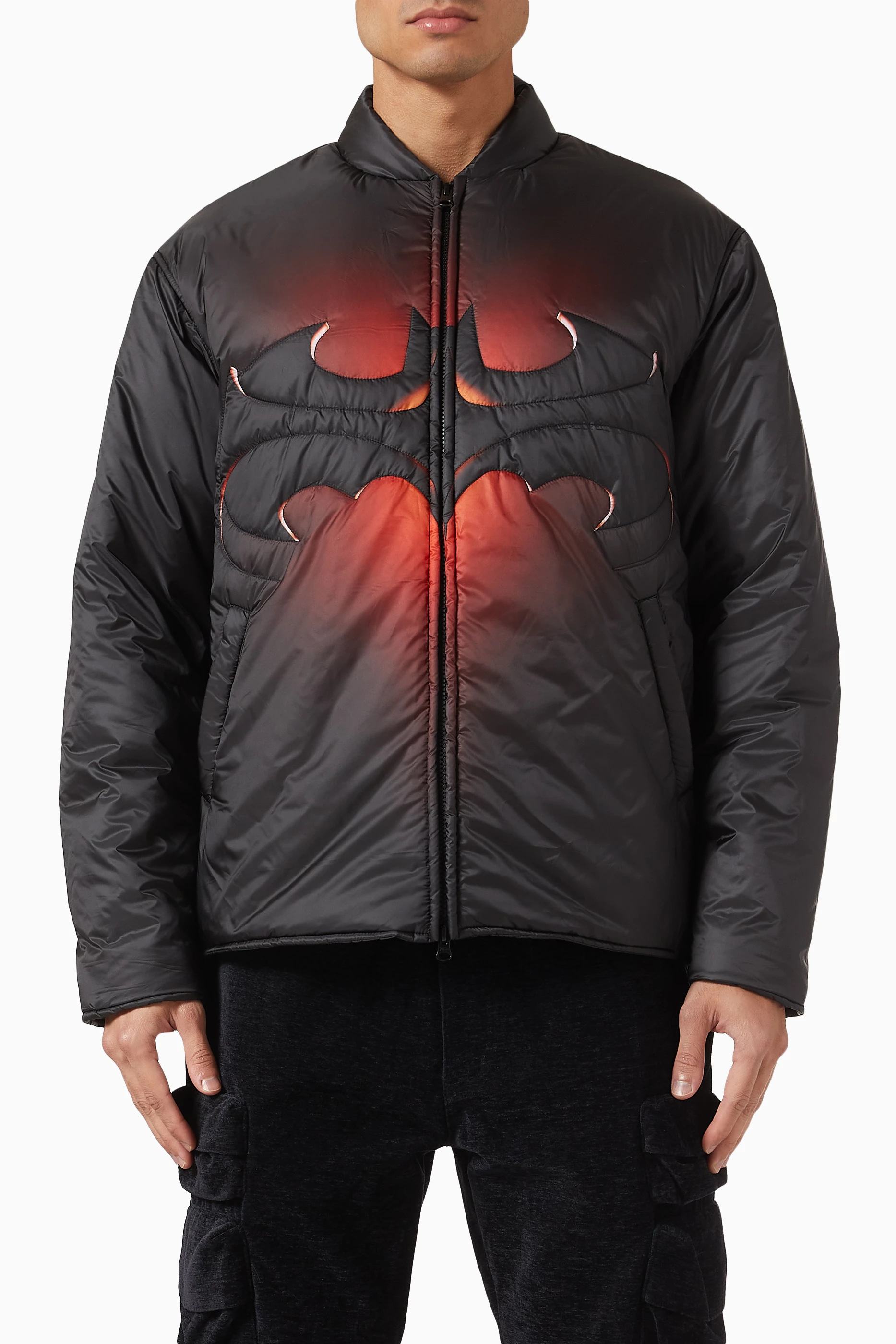 Batman | Kith Brixton Quilted Puffed Jacket - Black