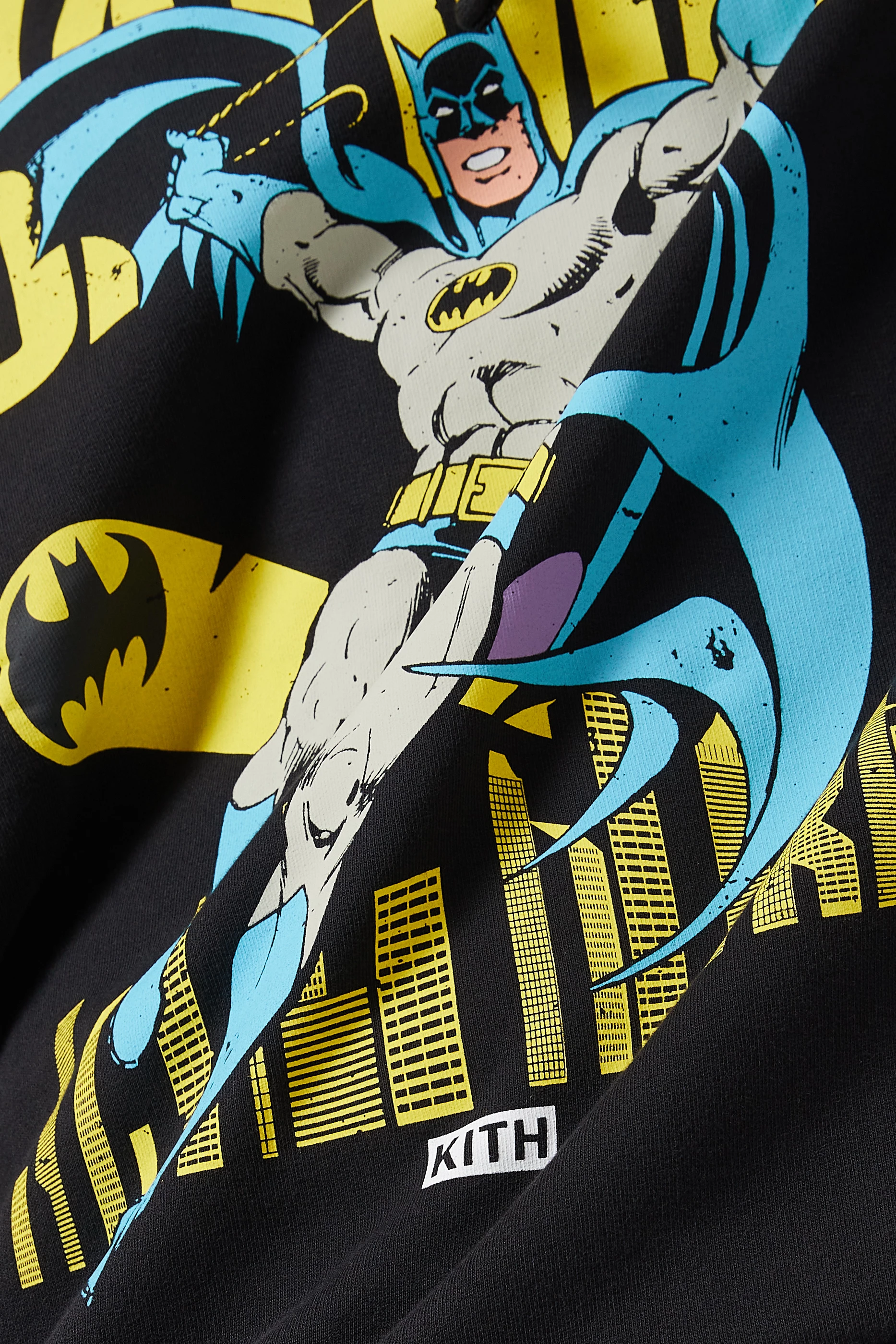 Buy Kith Black x Batman Classic Vintage Nelson Hoodie in Cotton 