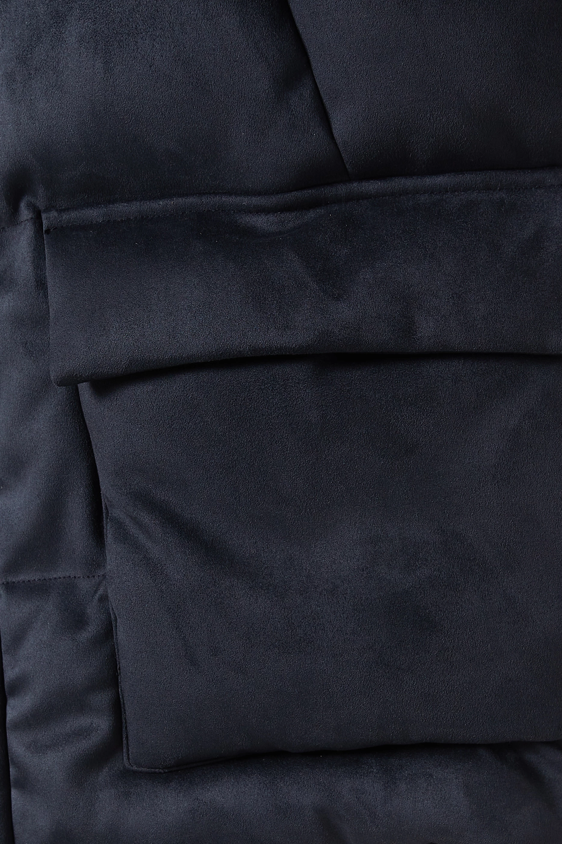 Buy Kith Blue Bonded Midi Vest in Microsuede For Men Online