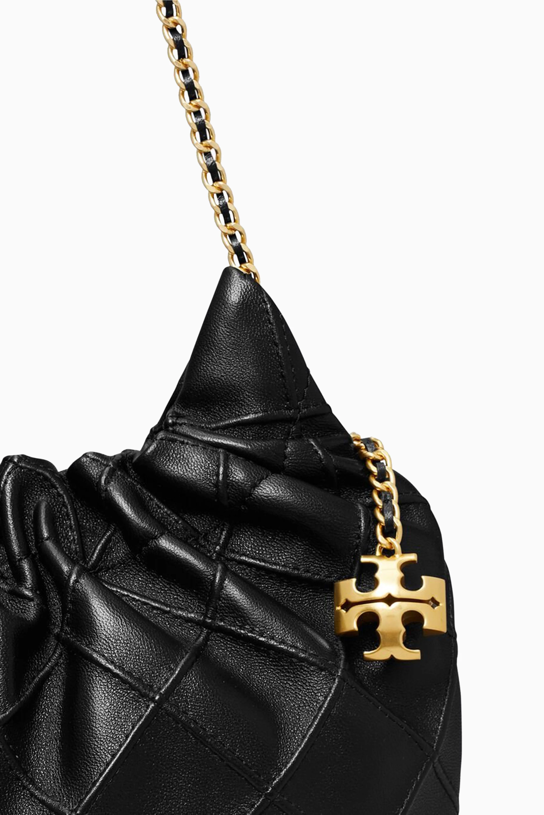 Buy Tory Burch Black Mini Fleming Hobo Bag in Leather For Women Online Ounass Saudi