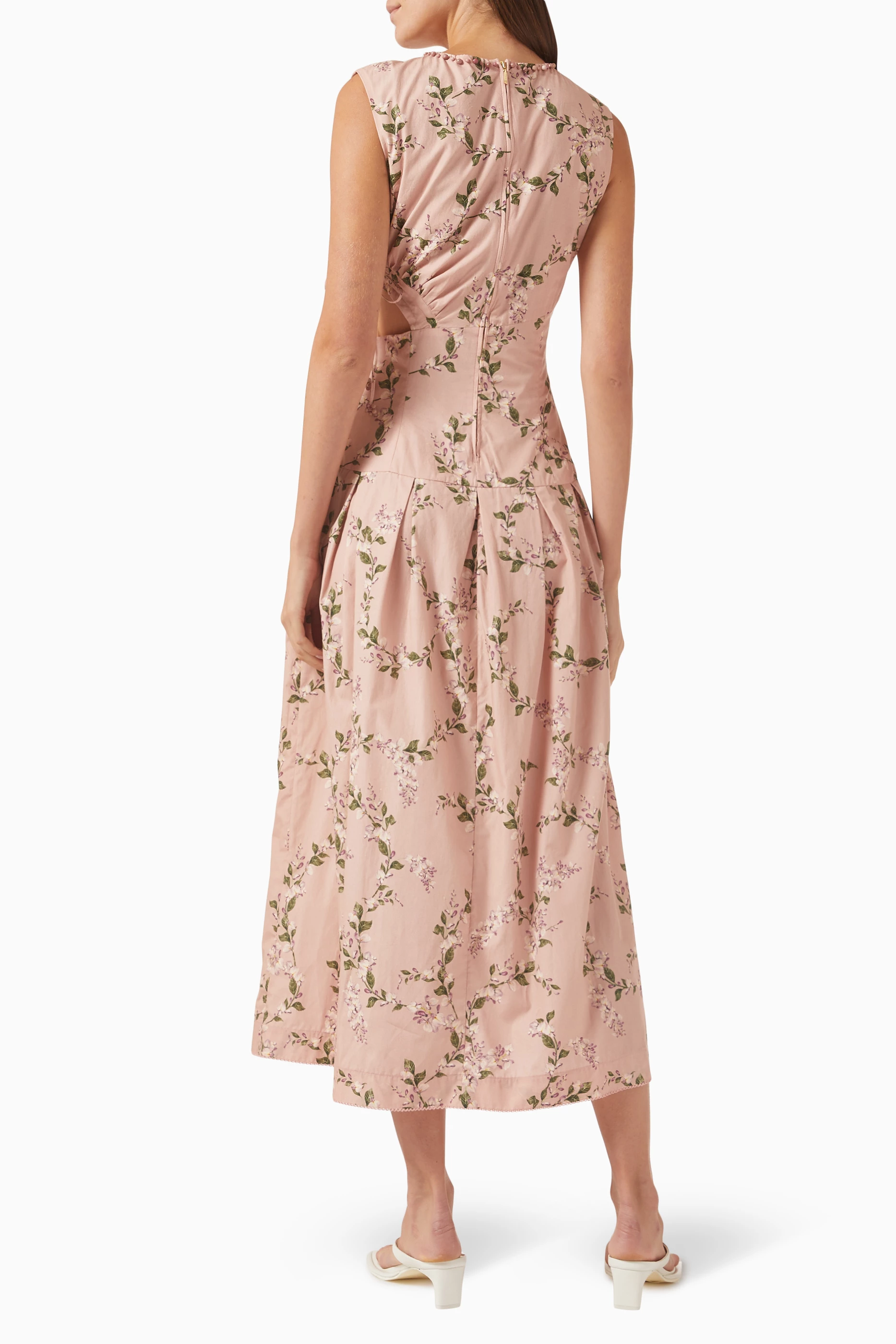 knee length dresses for ladies Agua by Agua Bendita Maiz Linen Midi Dress