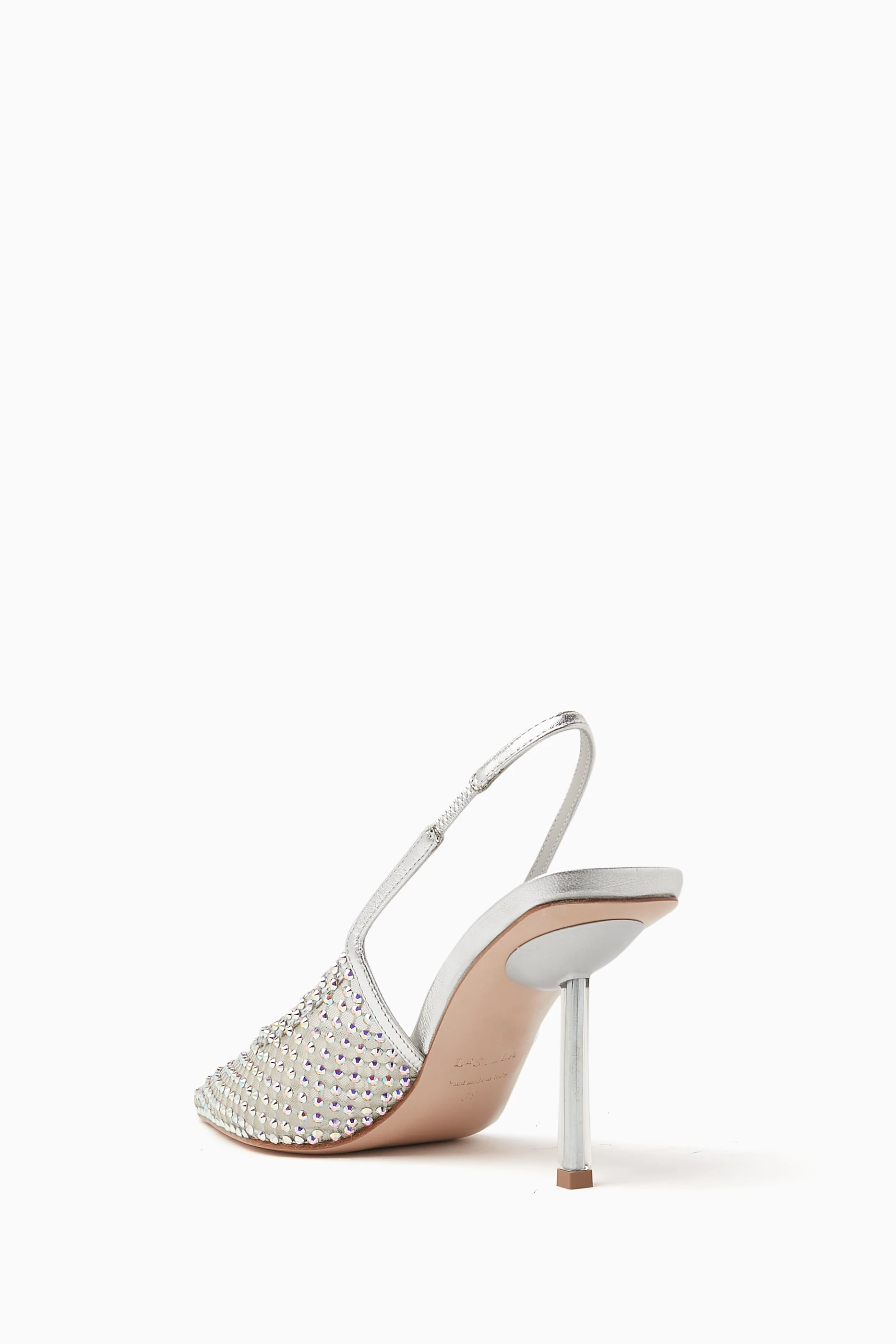 サンダル・ミュール LE SILLA Embellished mesh Gilda pumps (2299U080P1PPSAS 160) Mules model GILDA in fabric and silver mesh, further