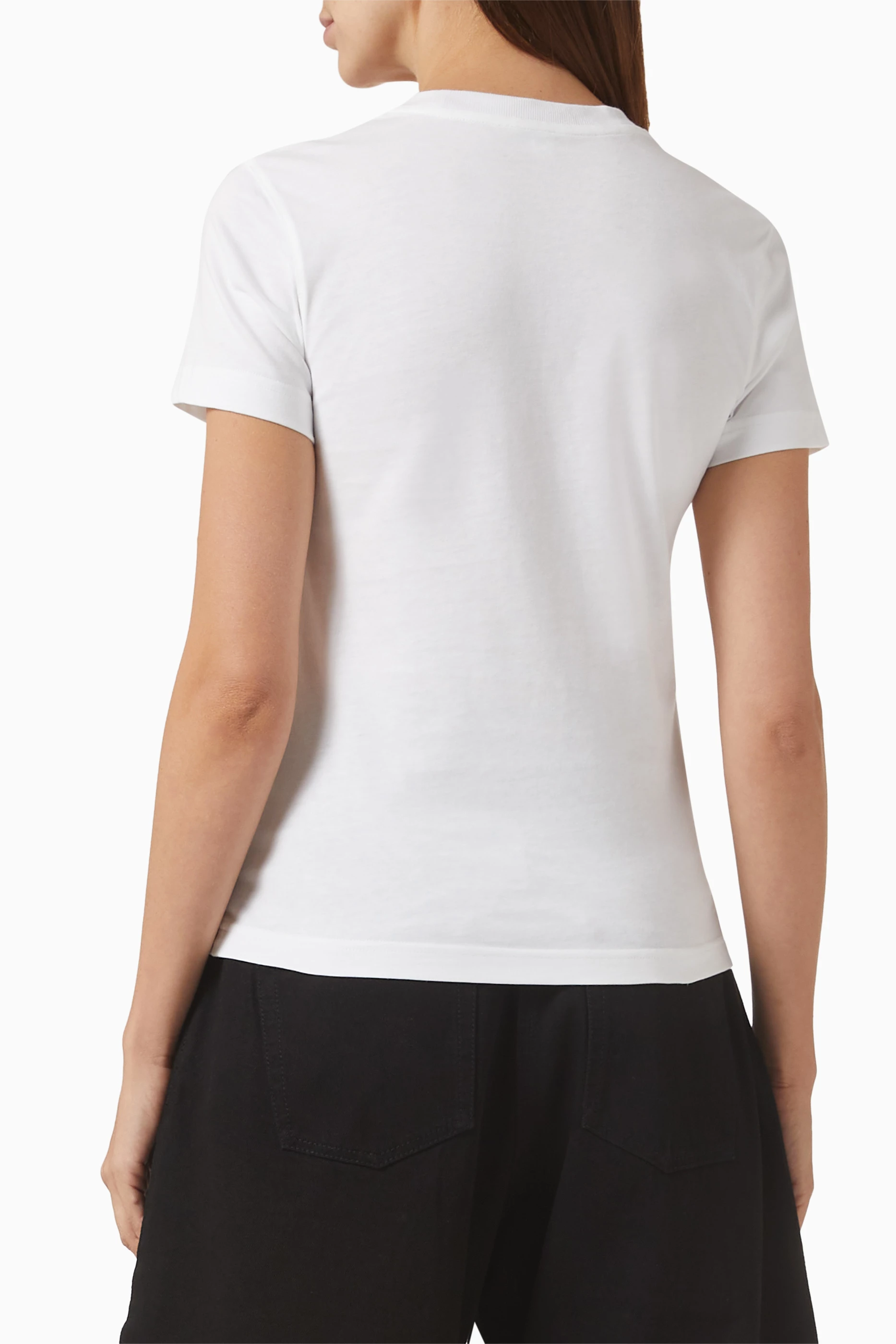 Buy Alaïa White Logo T-shirt in Cotton Jersey For Women Online