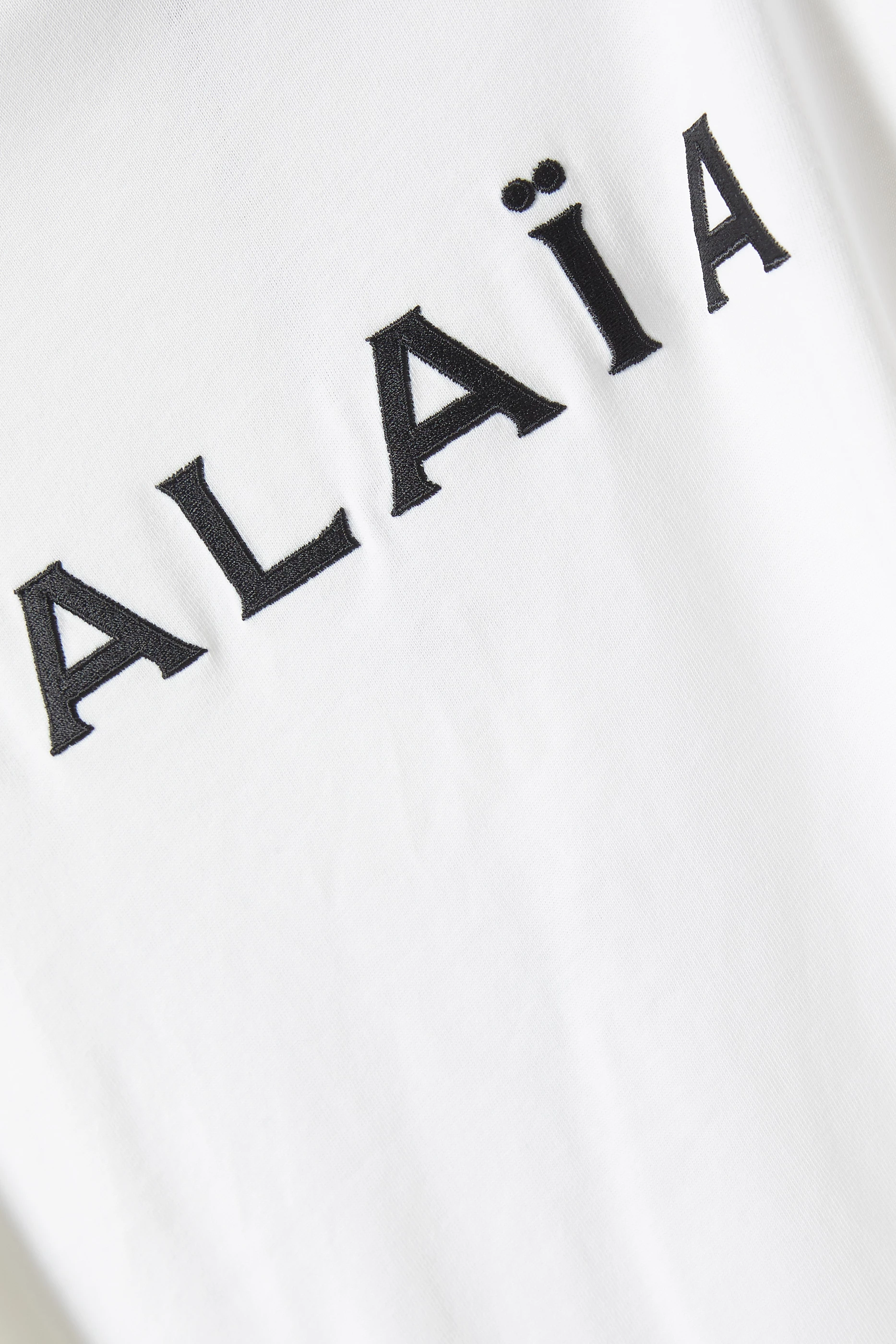 Buy Alaïa White Logo T-shirt in Cotton Jersey For Women Online 