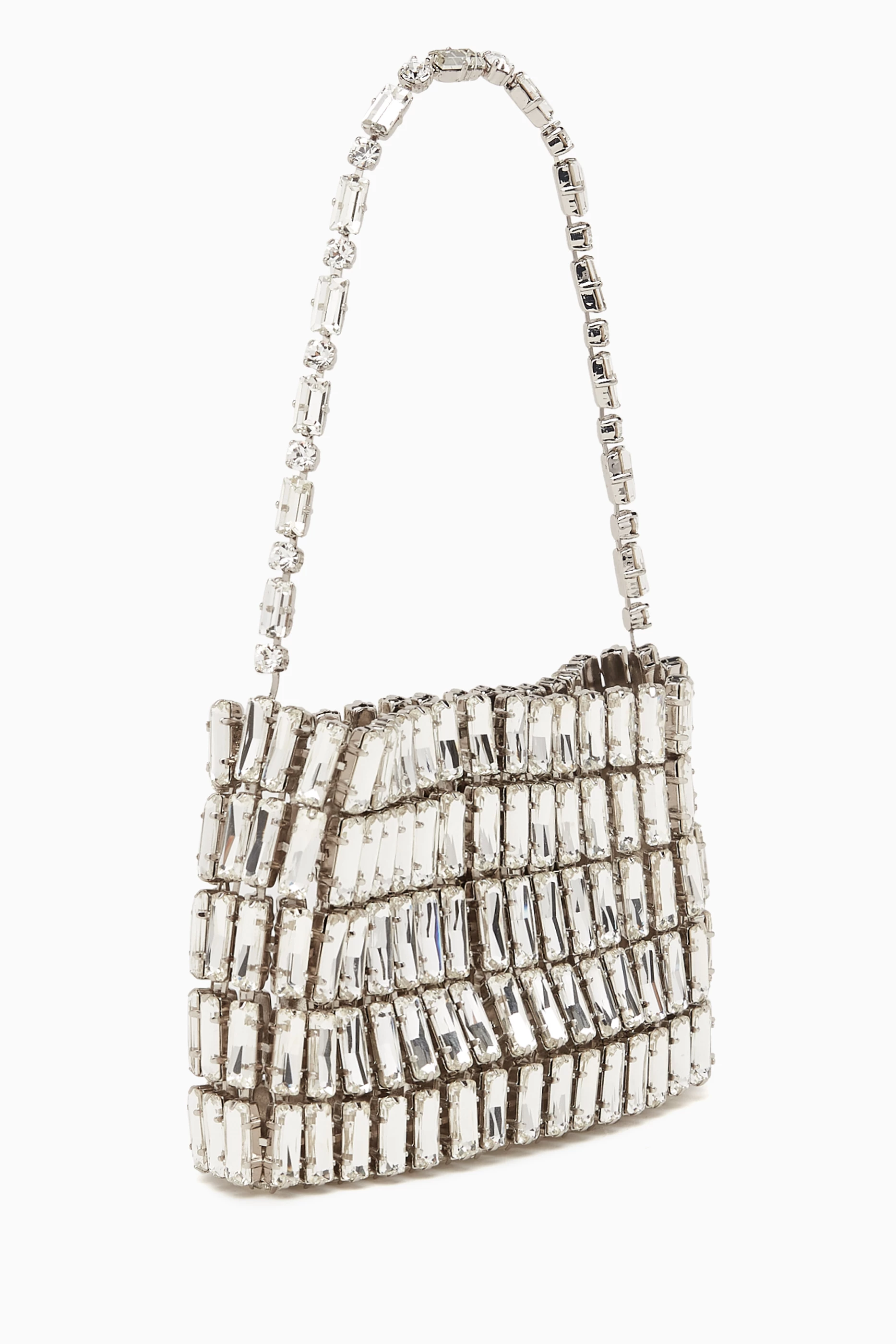 Buy SAINT LAURENT Grey Mini Crystal embellished Evening Bag For Women Online Ounass Saudi