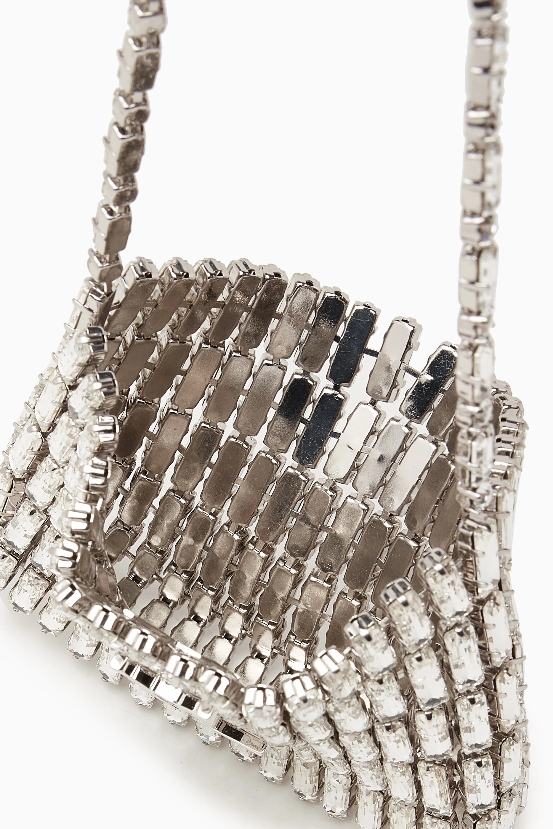 Buy SAINT LAURENT Grey Mini Crystal embellished Evening Bag For Women Online Ounass Saudi