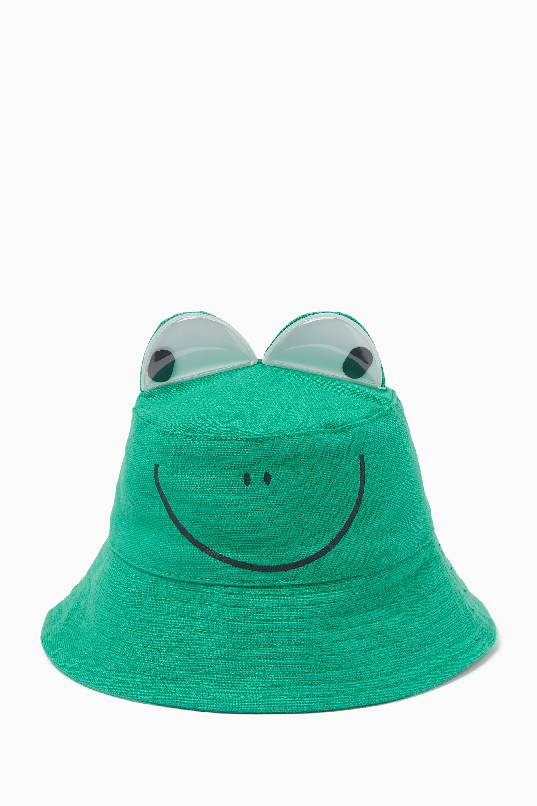 Buy Stella McCartney Green Frog Bucket Hat in Organic Cotton