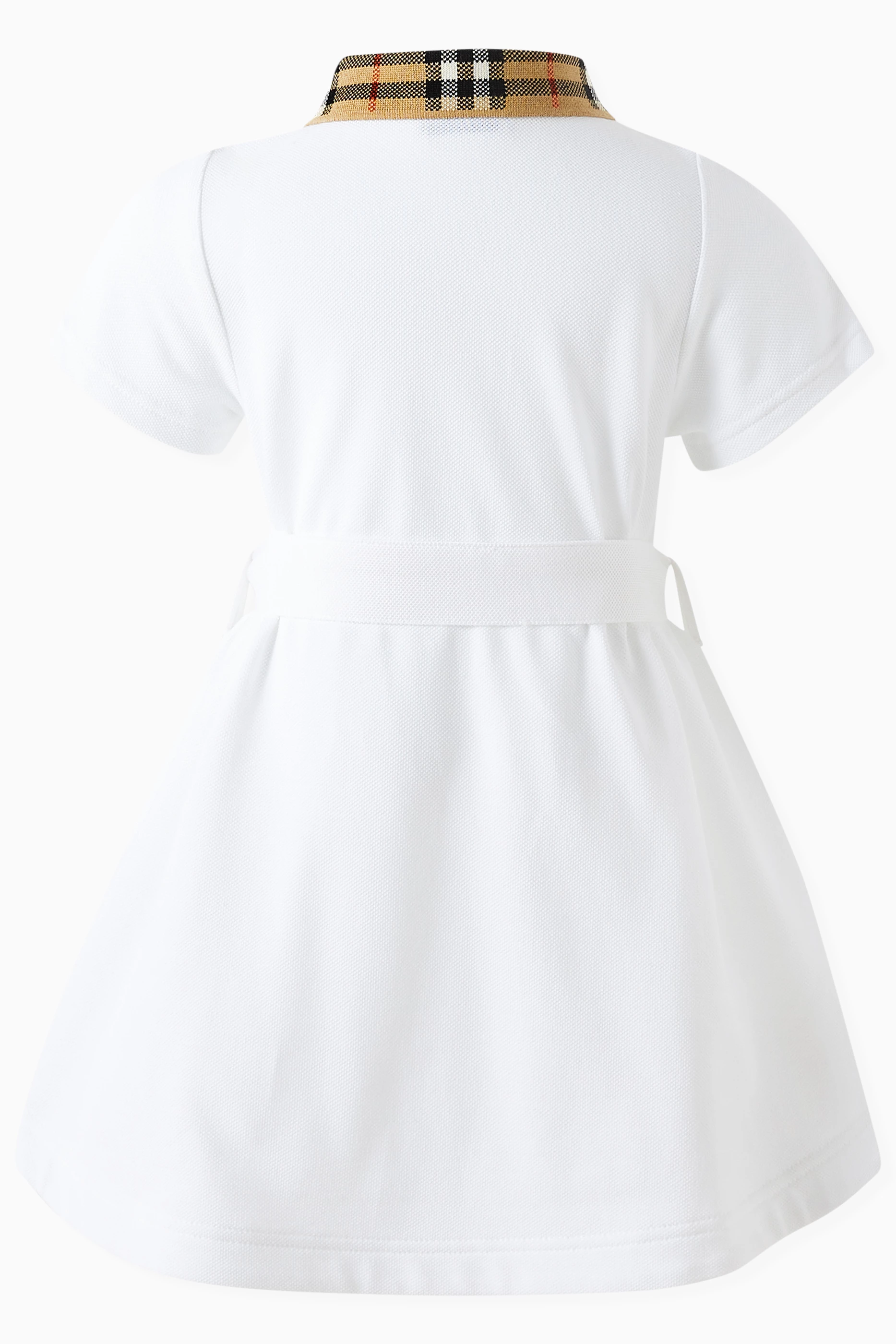 子供用コスチューム・着ぐるみ BURBERRY 'Astrid' dress White Buy Burberry White Astrid Polo Dress in Cotton For Baby
