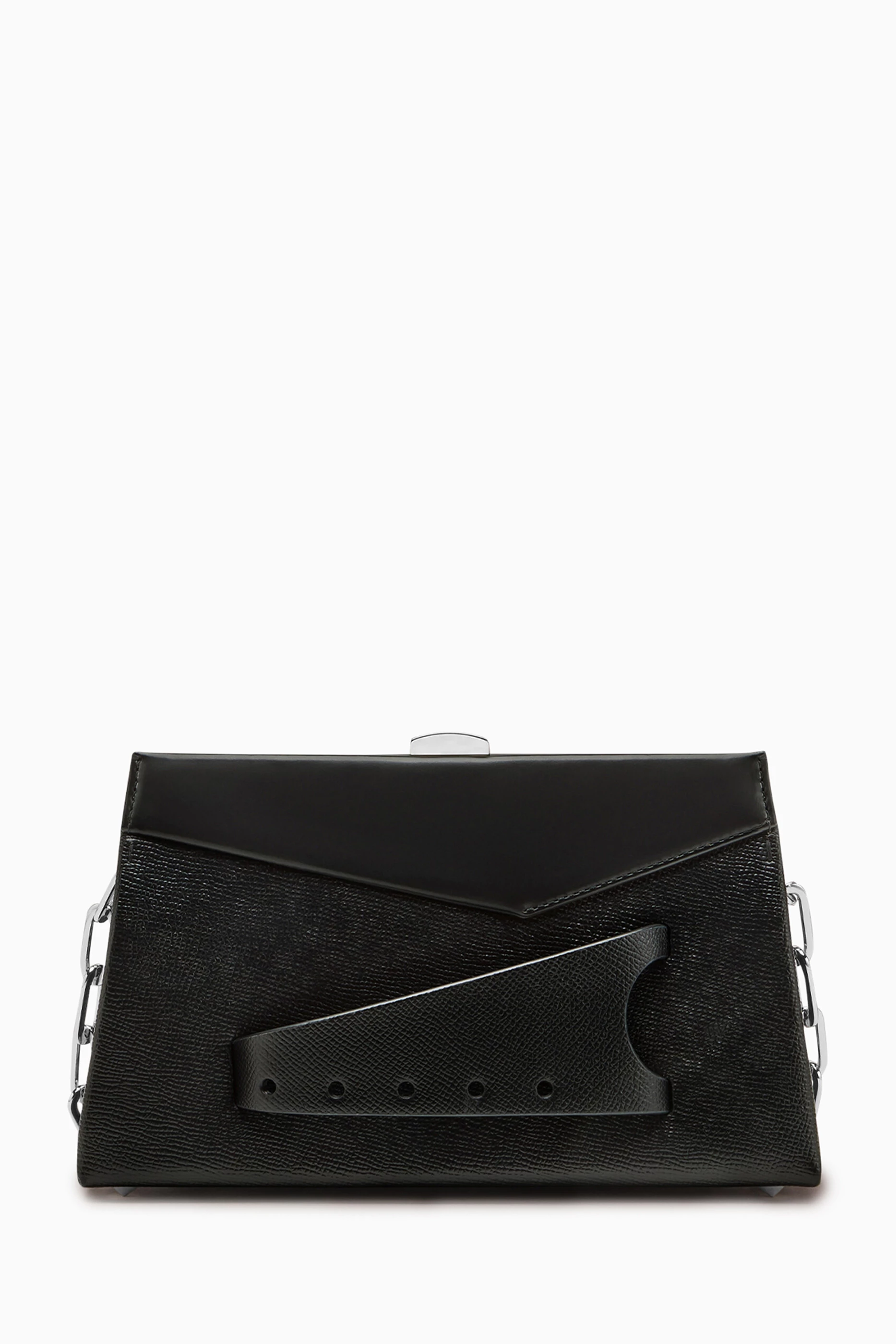 MAISON MARGIELA★素敵！Snatched leather clutch/Shoulder bag Maison Margiela Snatched Leather Clutch Bag | Black