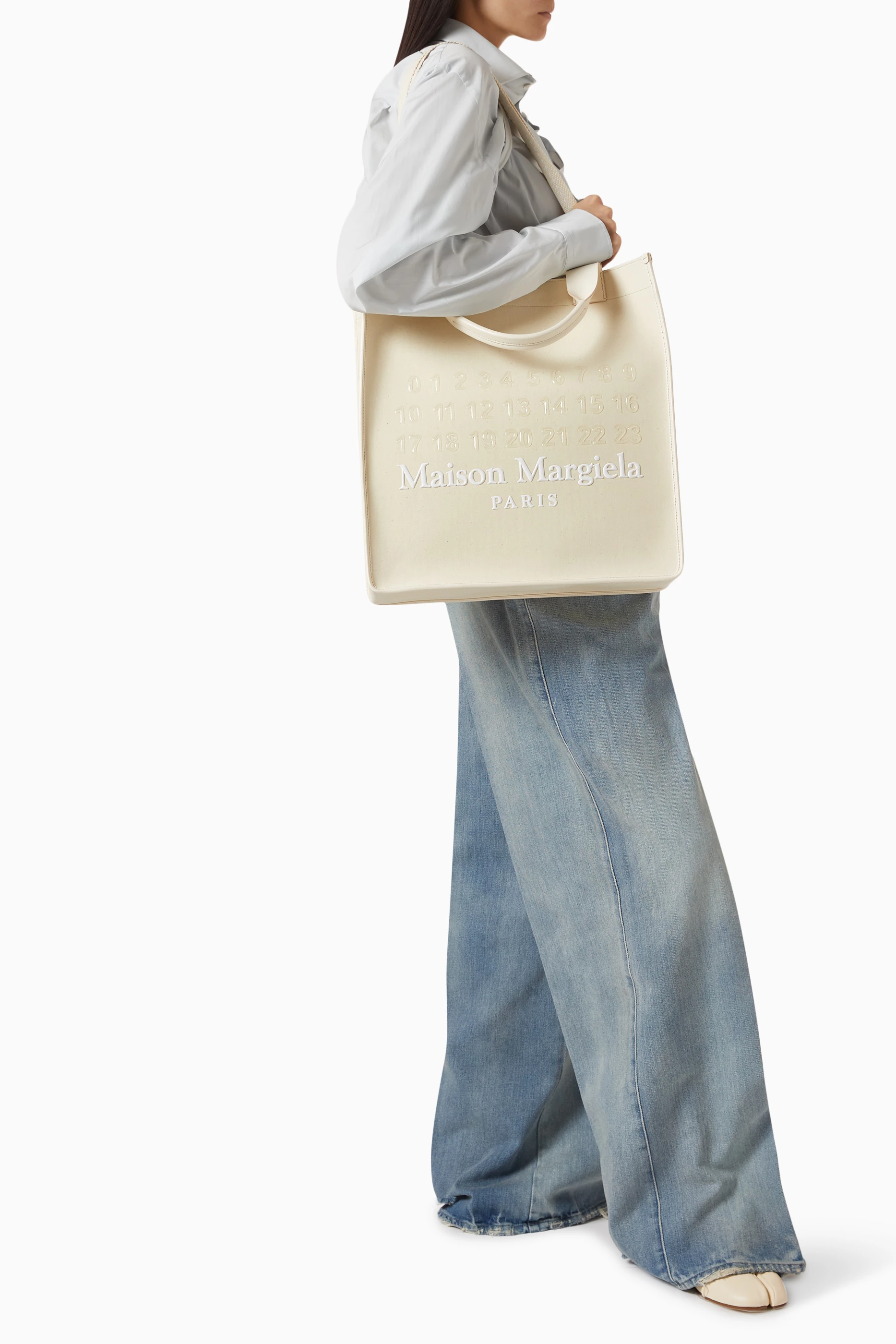 【Maison Margiela】 CABAS SHOPPING BAG VERTICAL Maison Margiela │ Cabas Shopping Bag Vertical in Black