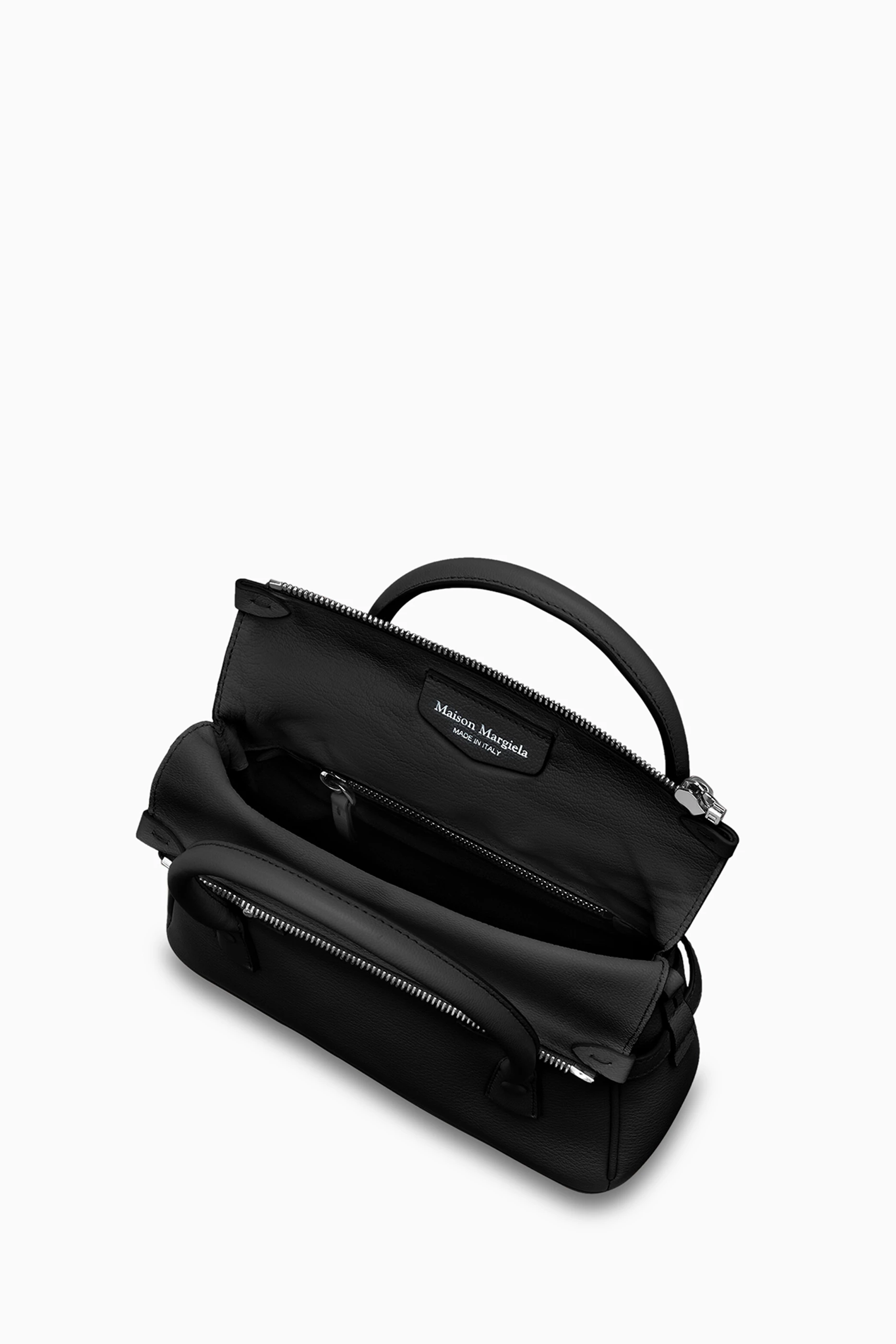 Buy Maison Margiela Black 5AC East West Handbag in Goat