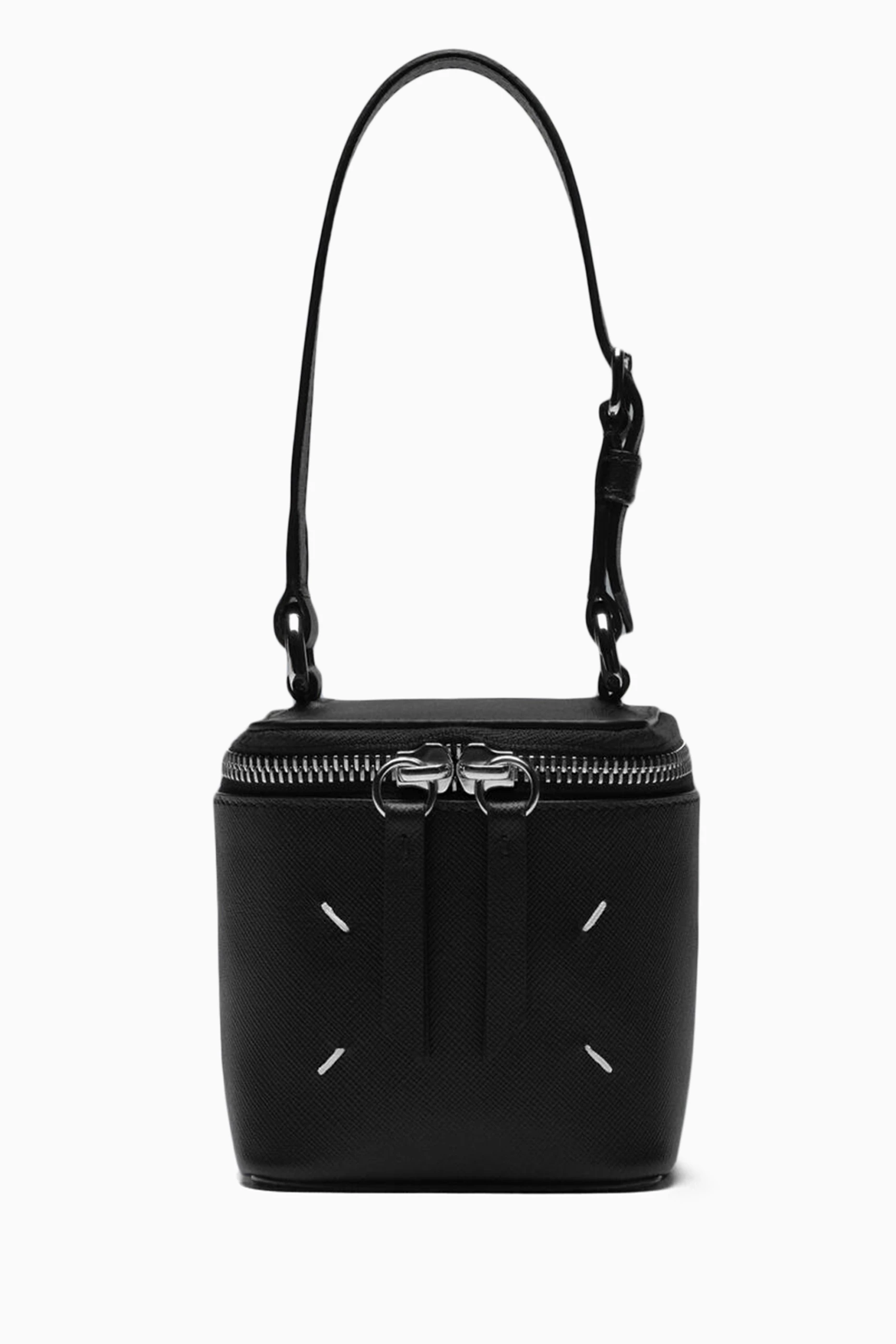 Buy Maison Margiela Black Mini Box Bag in Calf Leather For UNISEX