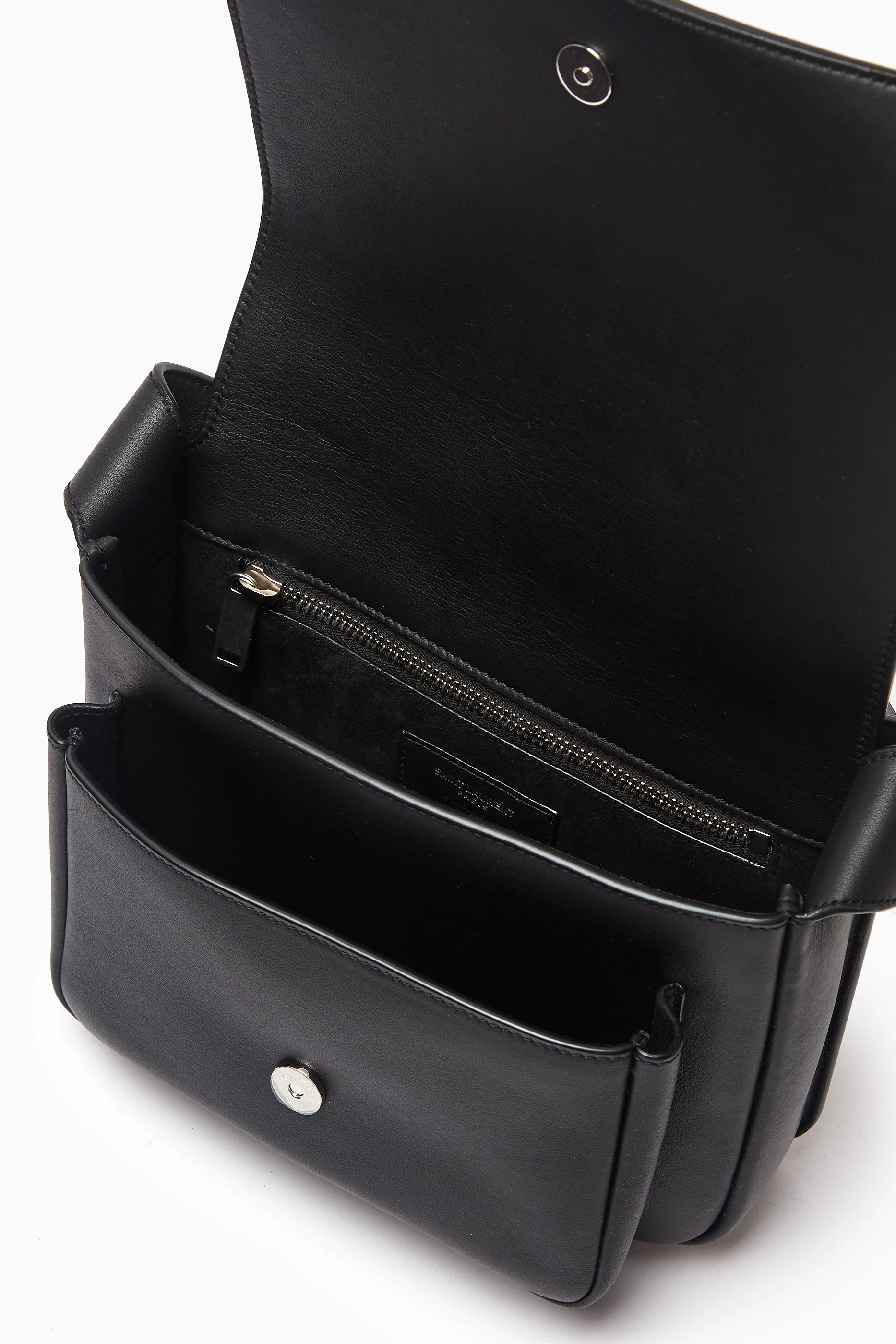 【関税&送料込】Saint Laurent Black Leather Small Messenger p25_saint-laurent_p25-saint-