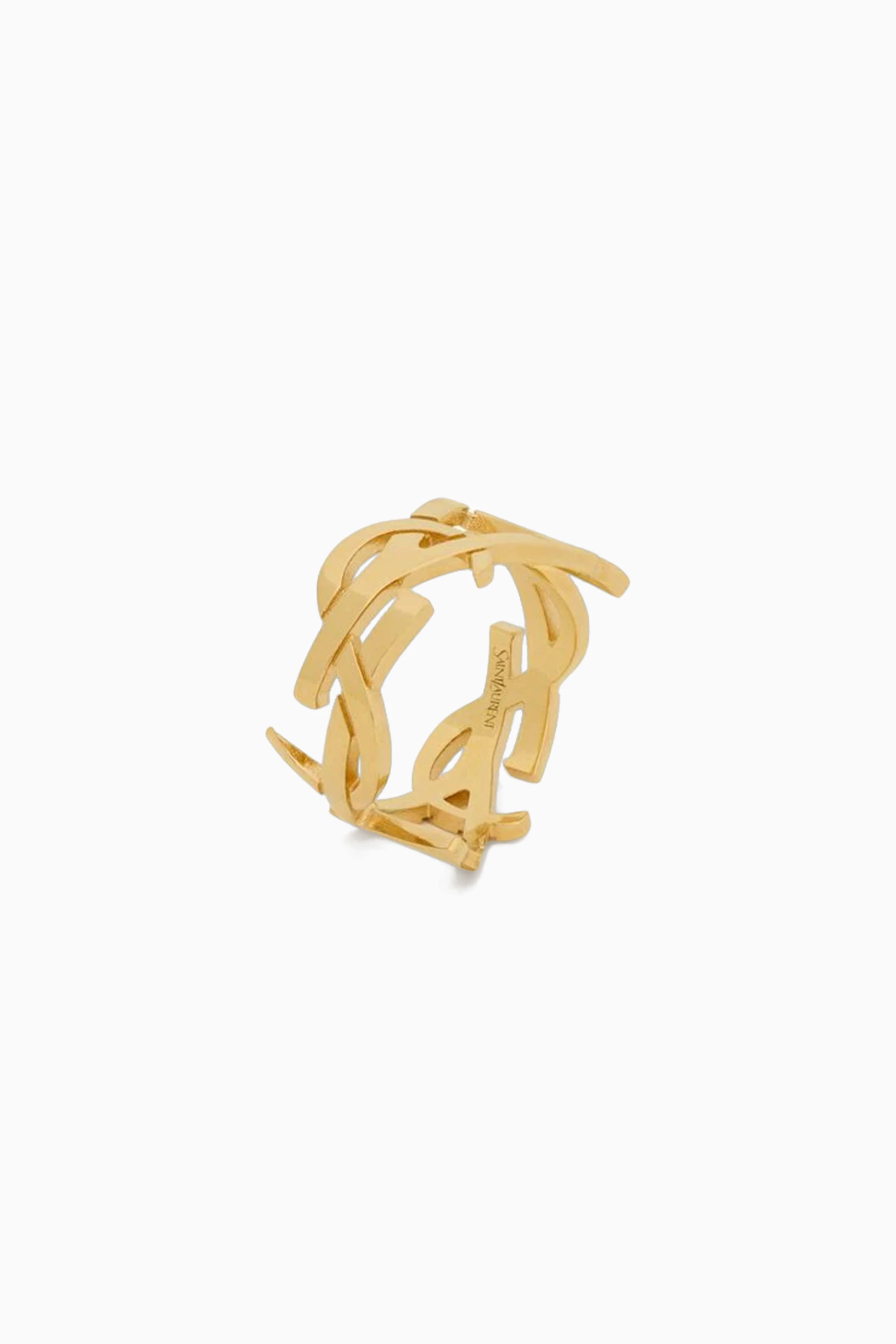 Buy SAINT LAURENT Gold Cassandre Scarf Ring in Gold-tone