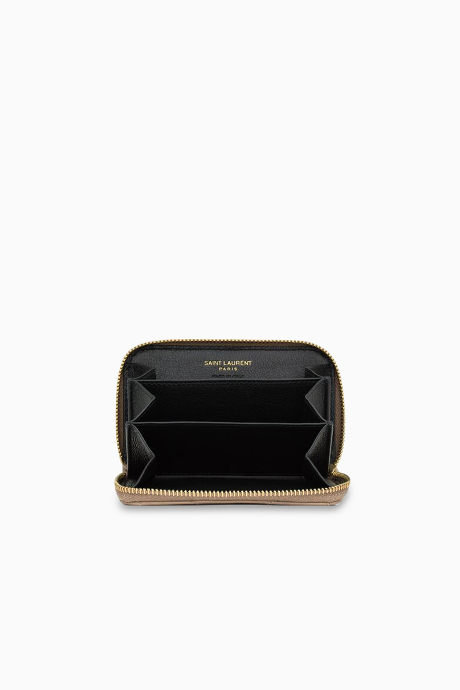 Buy SAINT LAURENT Neutral Cassandre Matelasse Coin Wallet in Leather For Women Online Ounass Saudi
