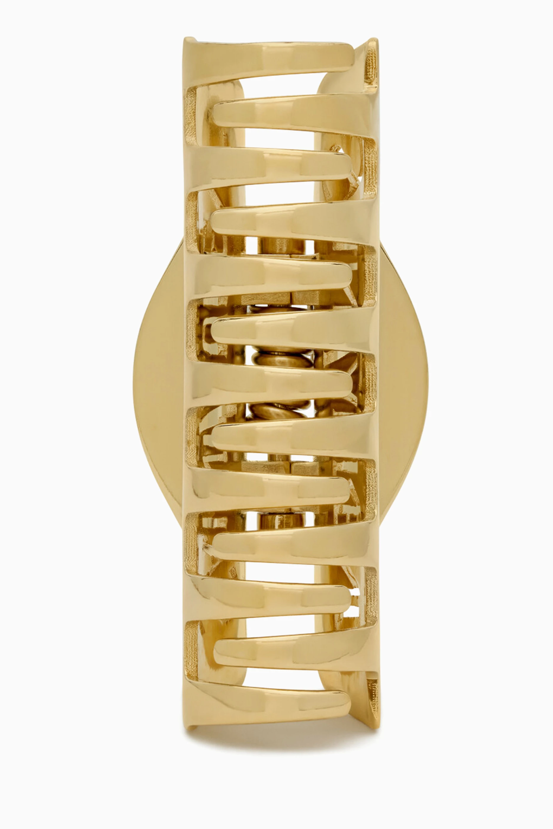 Buy SAINT LAURENT Gold Half-moon Claw Clip in Metal For