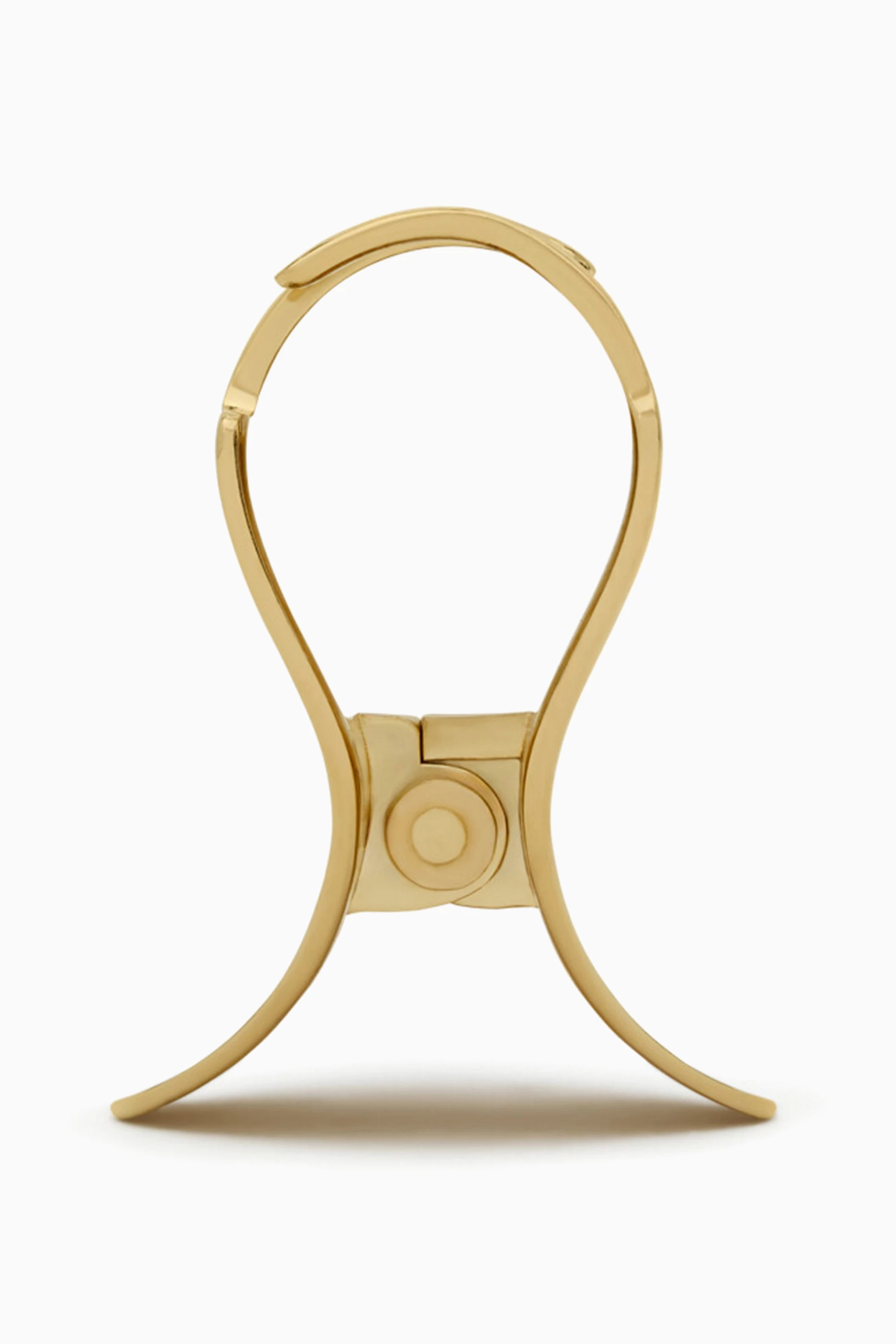 ヘアアクセサリー Saint Laurent Gold Half-Moon Claw Clip With Engraved Buy SAINT LAURENT Gold Half-moon Claw Clip in Metal For