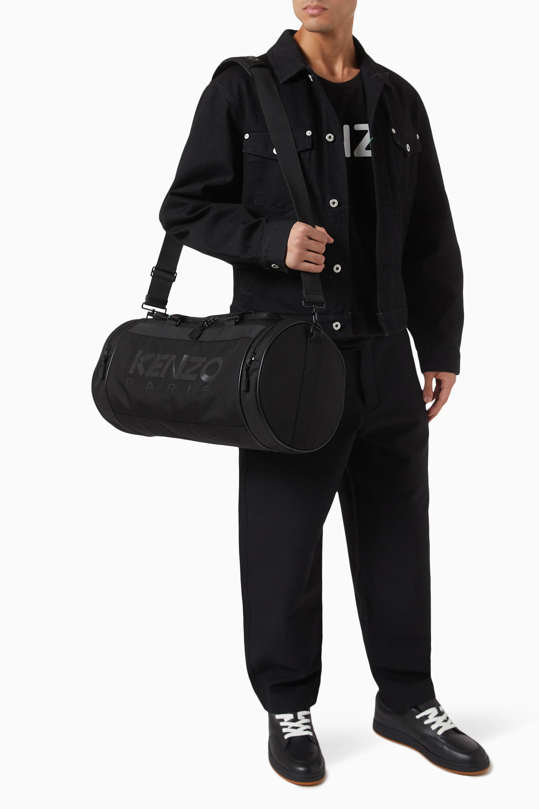 Buy KENZO Black 'Kenzo 48H'' Large Duffle Bag in Nylon For Men