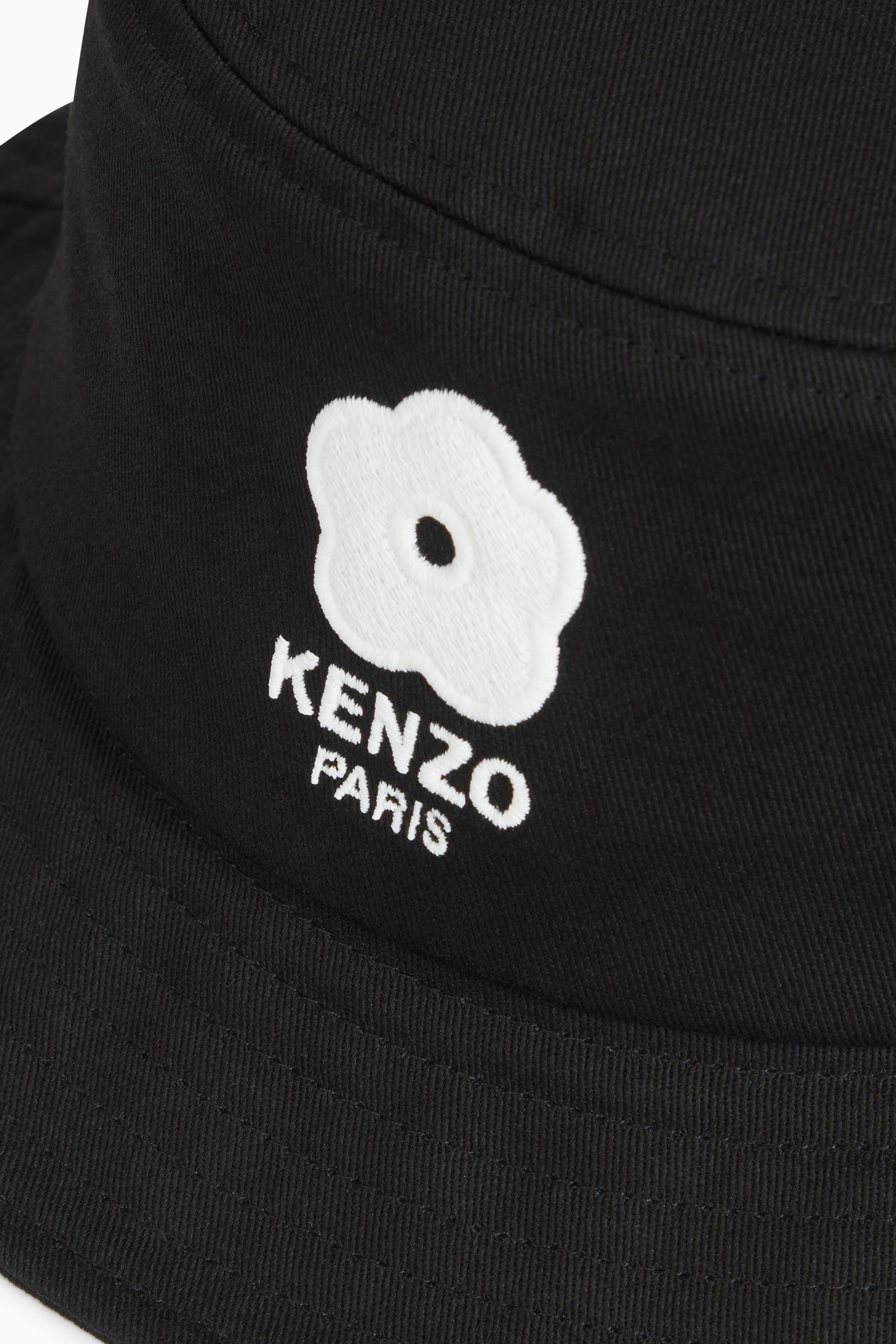 Buy KENZO Black Boke Flower Flower Hat in Cotton For UNISEX - Main Image