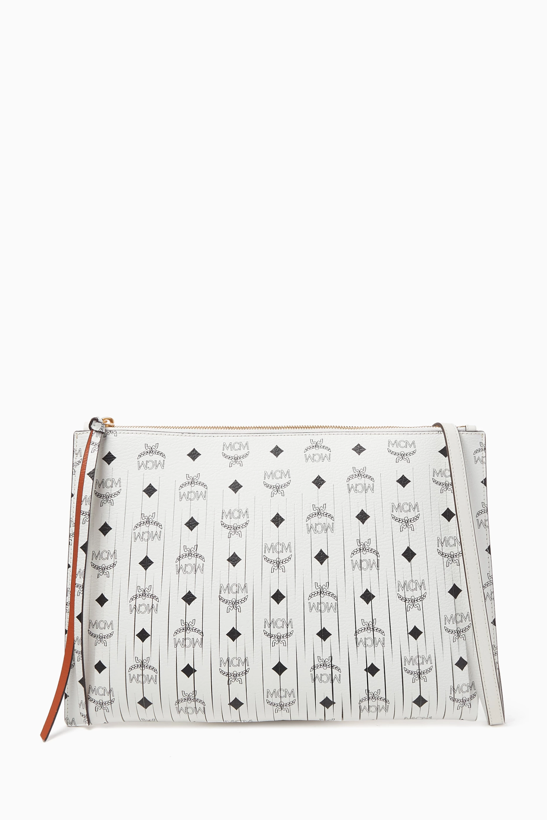 Buy MCM White Medium Aren Crossbody Bag in Visetos Monogram Canvas For Women Online Ounass Saudi