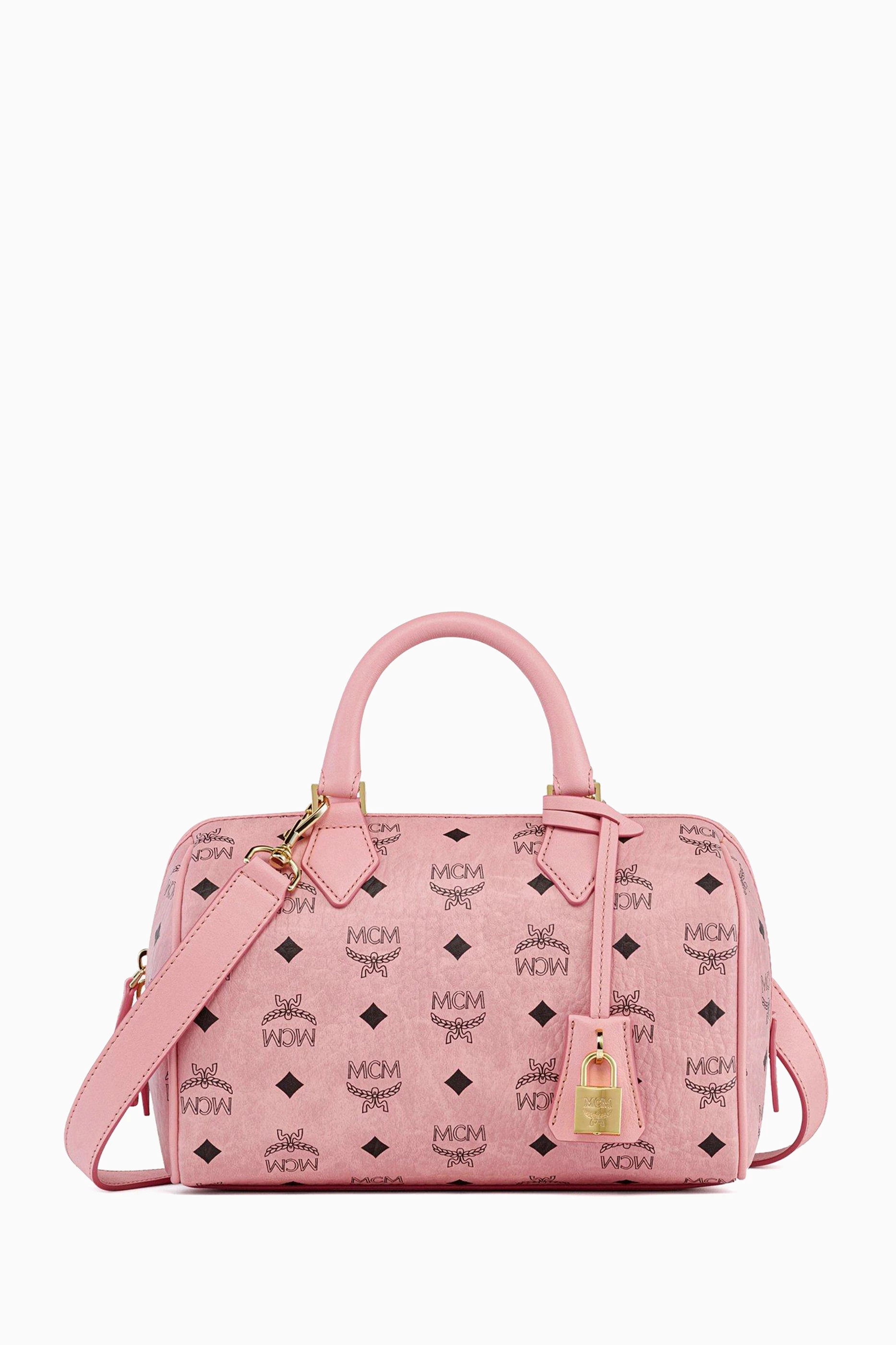 Mcm boston top handle bag clearance