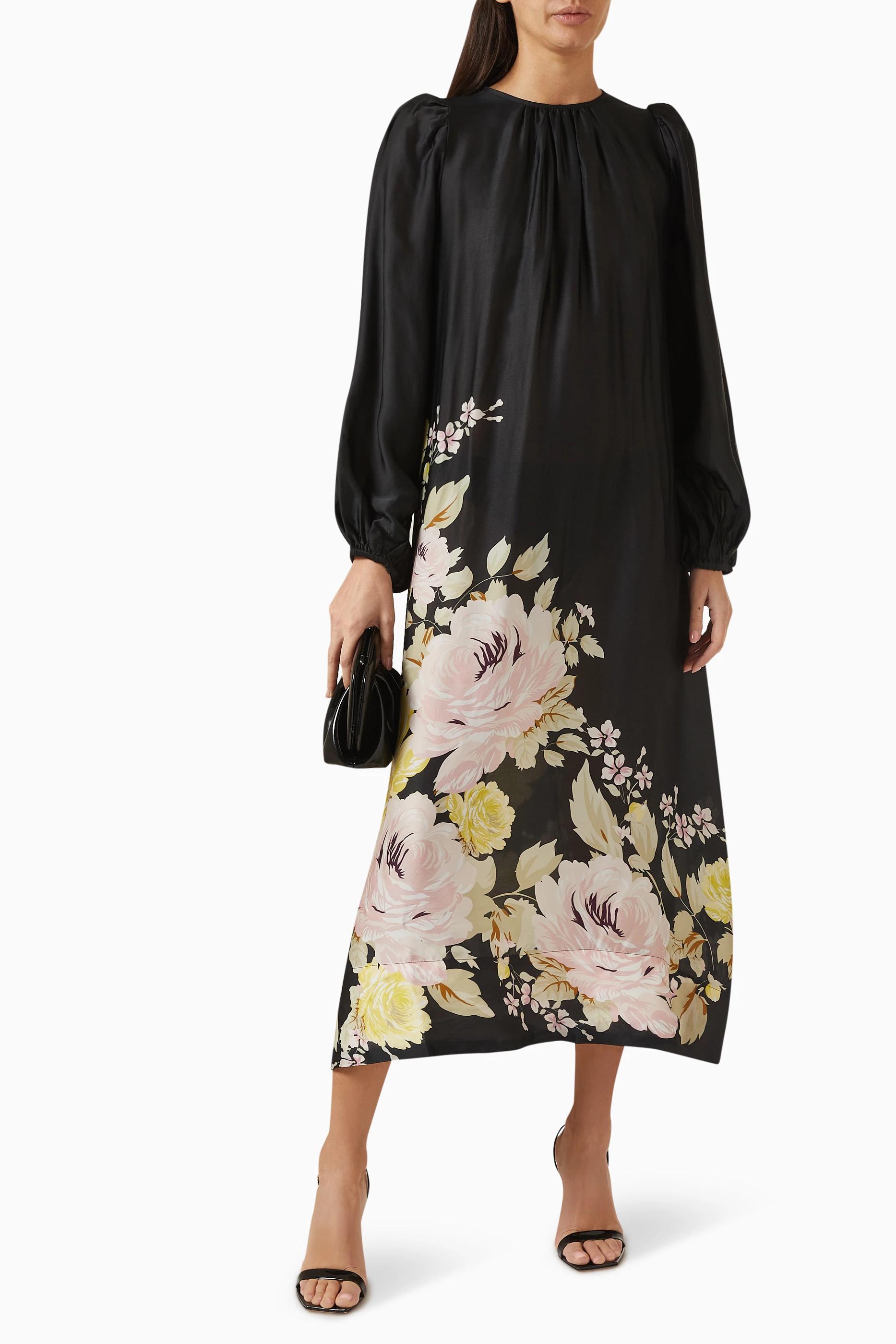 open lace back dress ByTiMo - Organza Maxi Dress Watercolor Dreams
