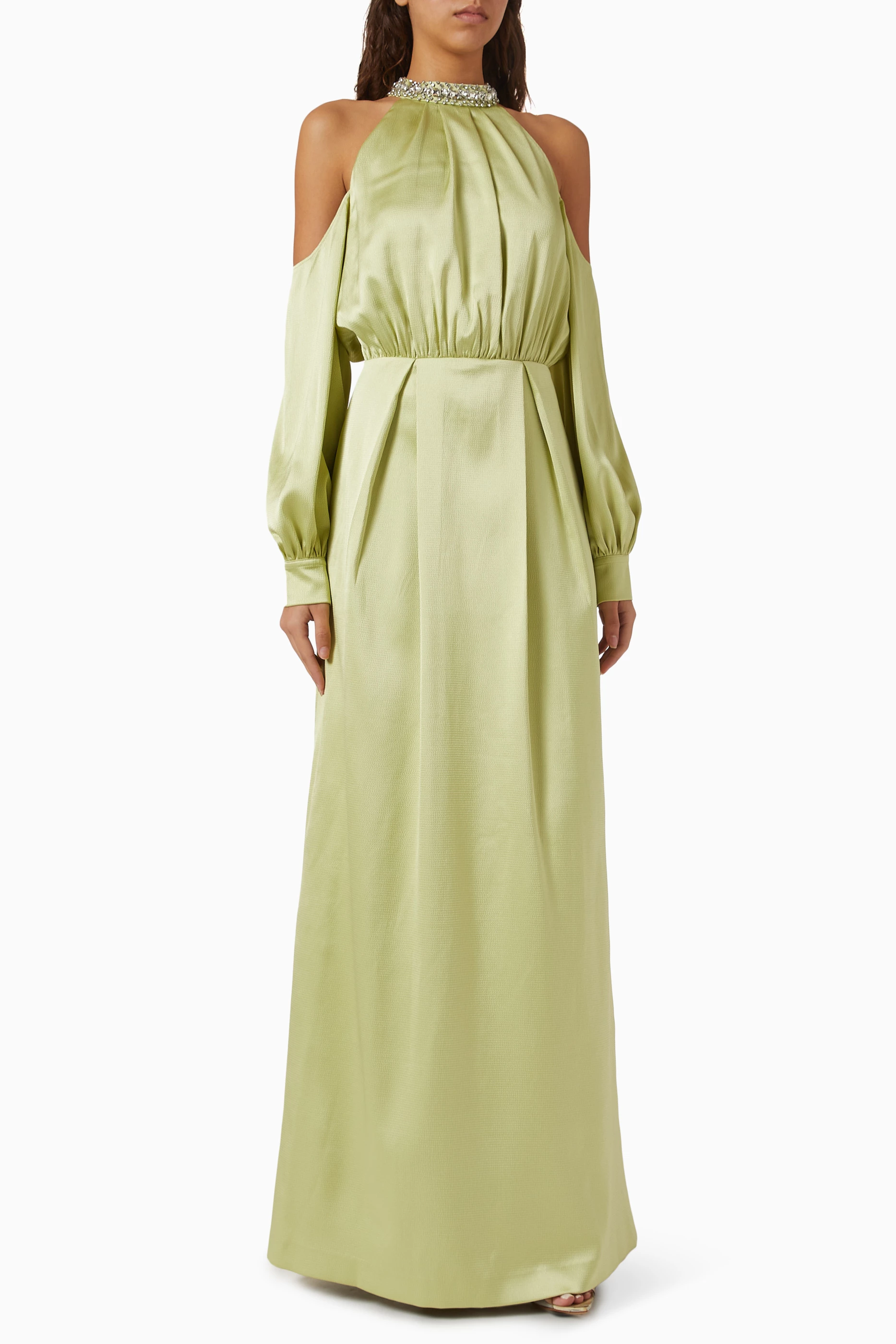 strapless open back dress Auria Off Shoulder Maxi Dress - Olive - Buy Women's Maxi Dresses