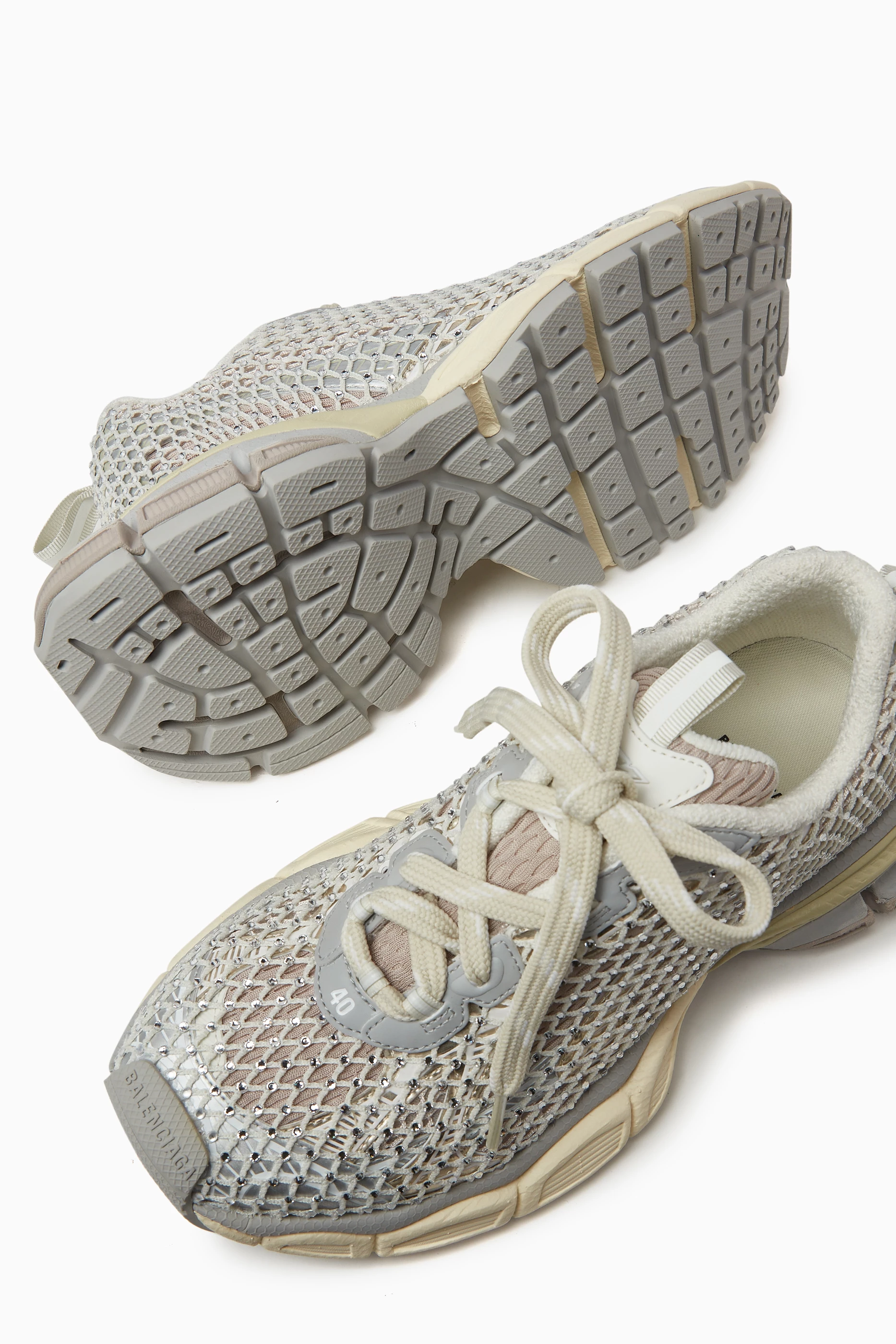 Buy Balenciaga White 3XL Sneakers in Technical Fishnet