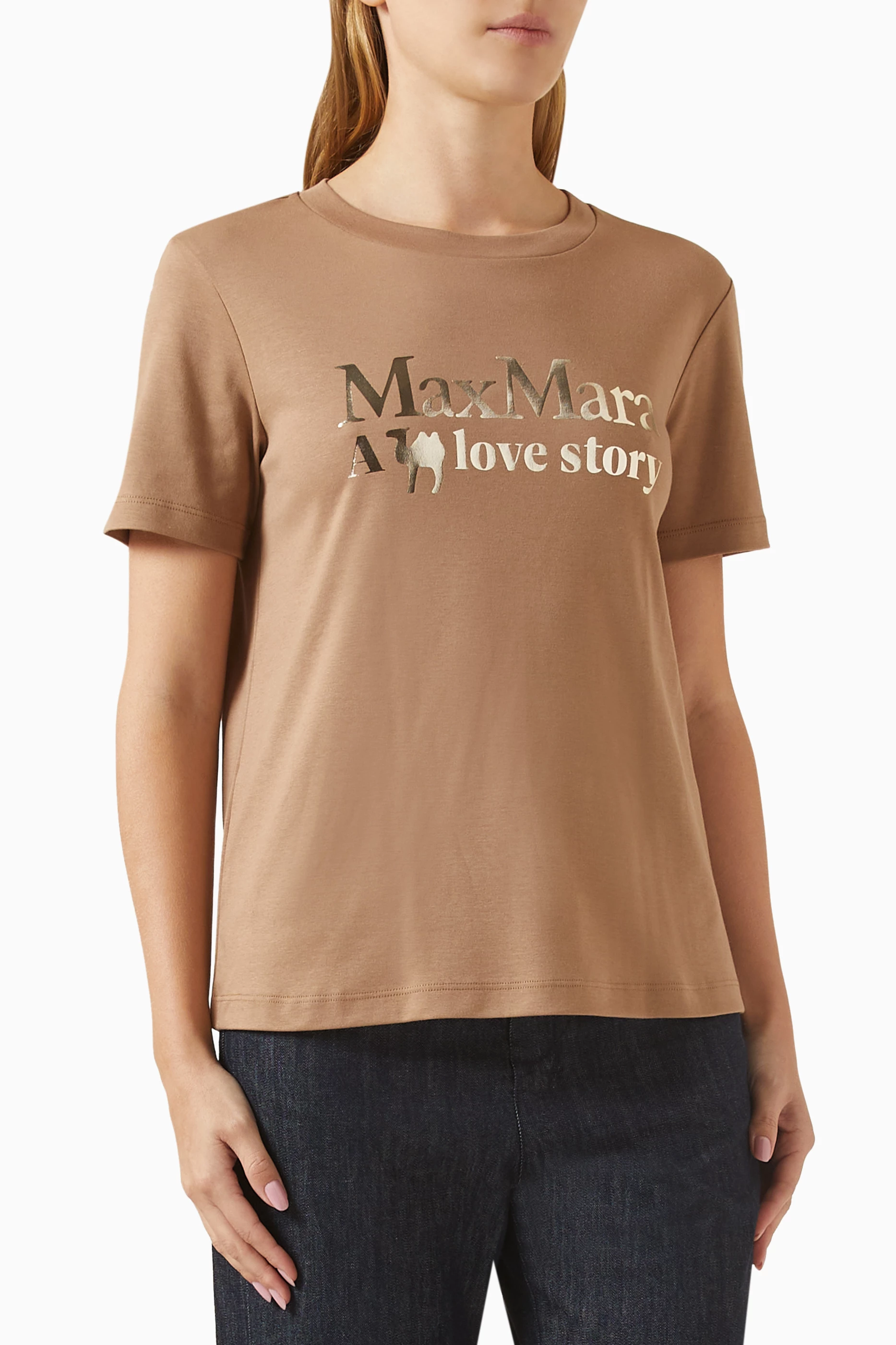 VIP【関税送料無料】希少 MAX MARA BROWN COTTON T-SHIRT 楽天市場】エスマックスマーラ S Max Mara クルーネックTシャツ