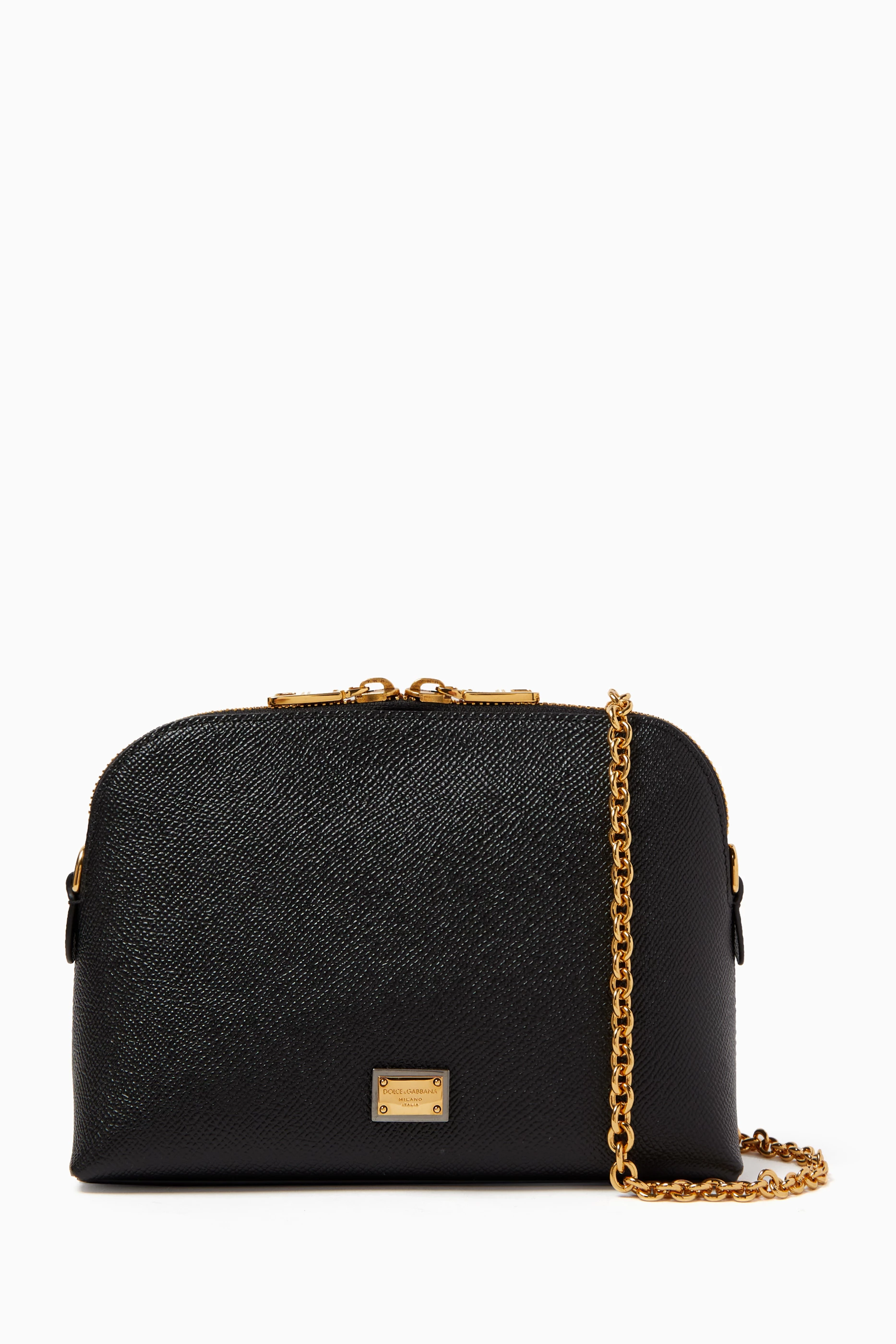 ショルダーバッグ Dolce & Gabbana Mini Leather Bag Sicily Mini leather crossbody bag in black - Dolce Gabbana