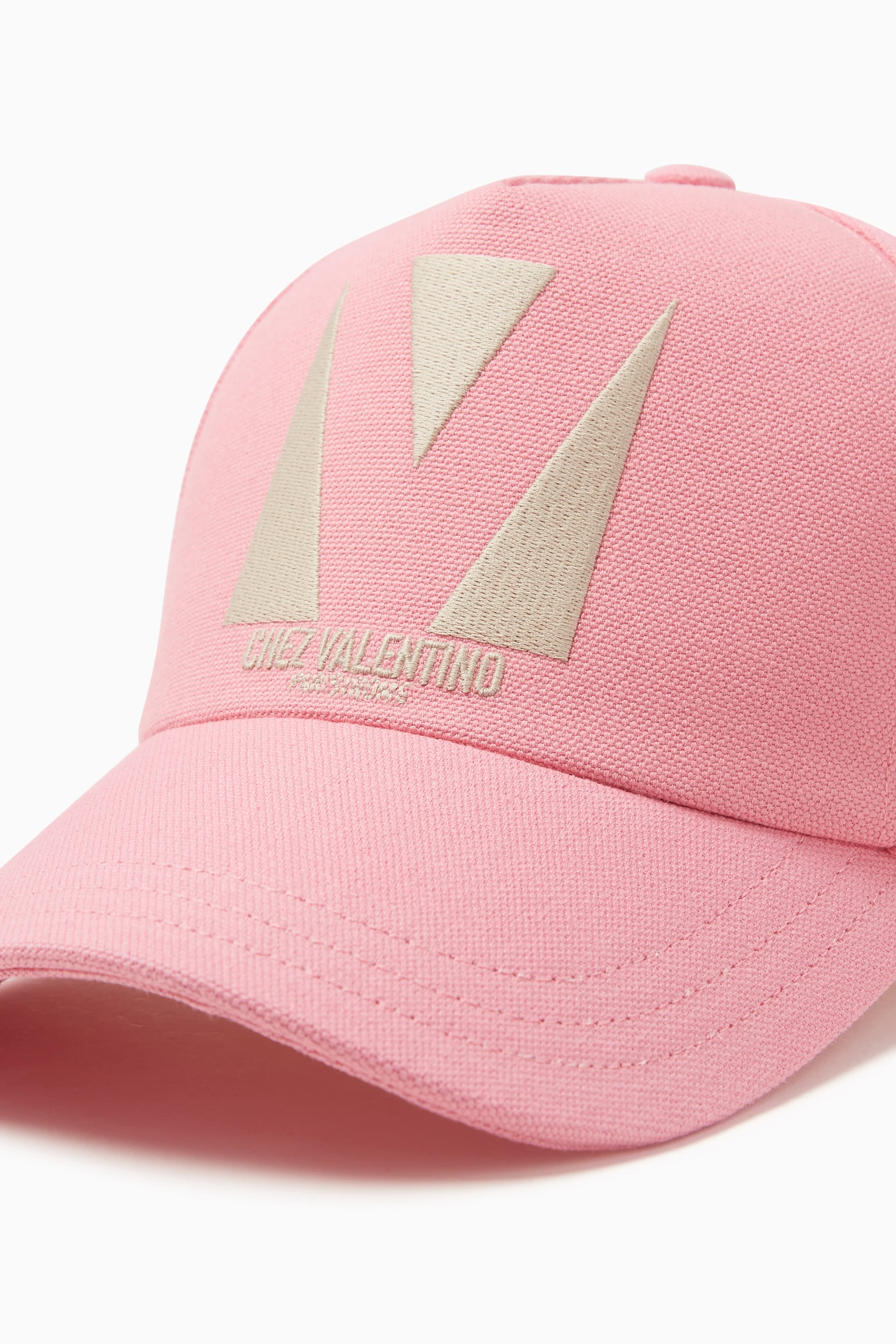 Buy Valentino Garavani Pink Chez Valentino Baseball Cap in Cotton