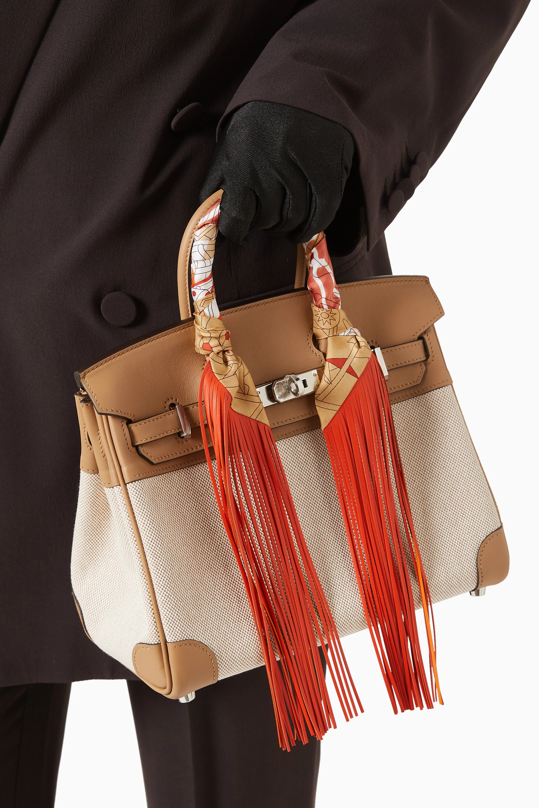 Buy Hermès Pre-Loved Multicolour Unused Au Bloc Fringed Twilly