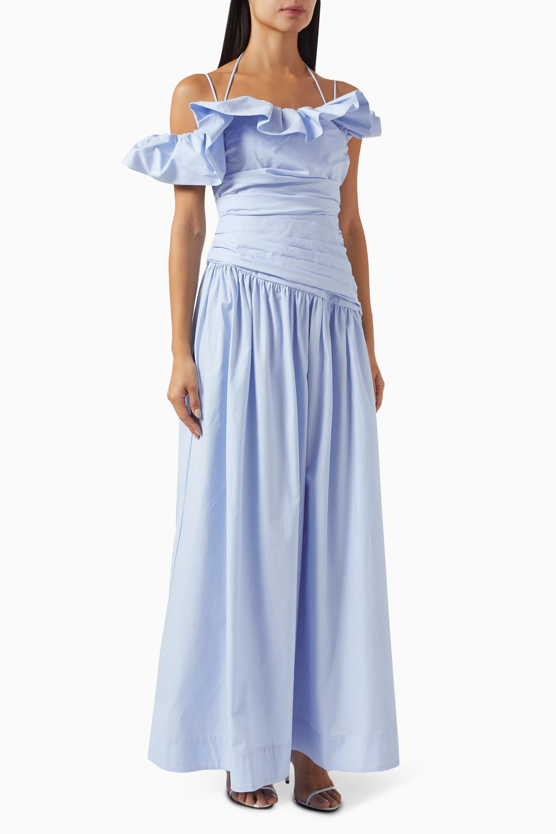 Buy Shona Joy Blue Maiori Maxi Dress in Cotton Poplin For Women Online |  Ounass Saudi