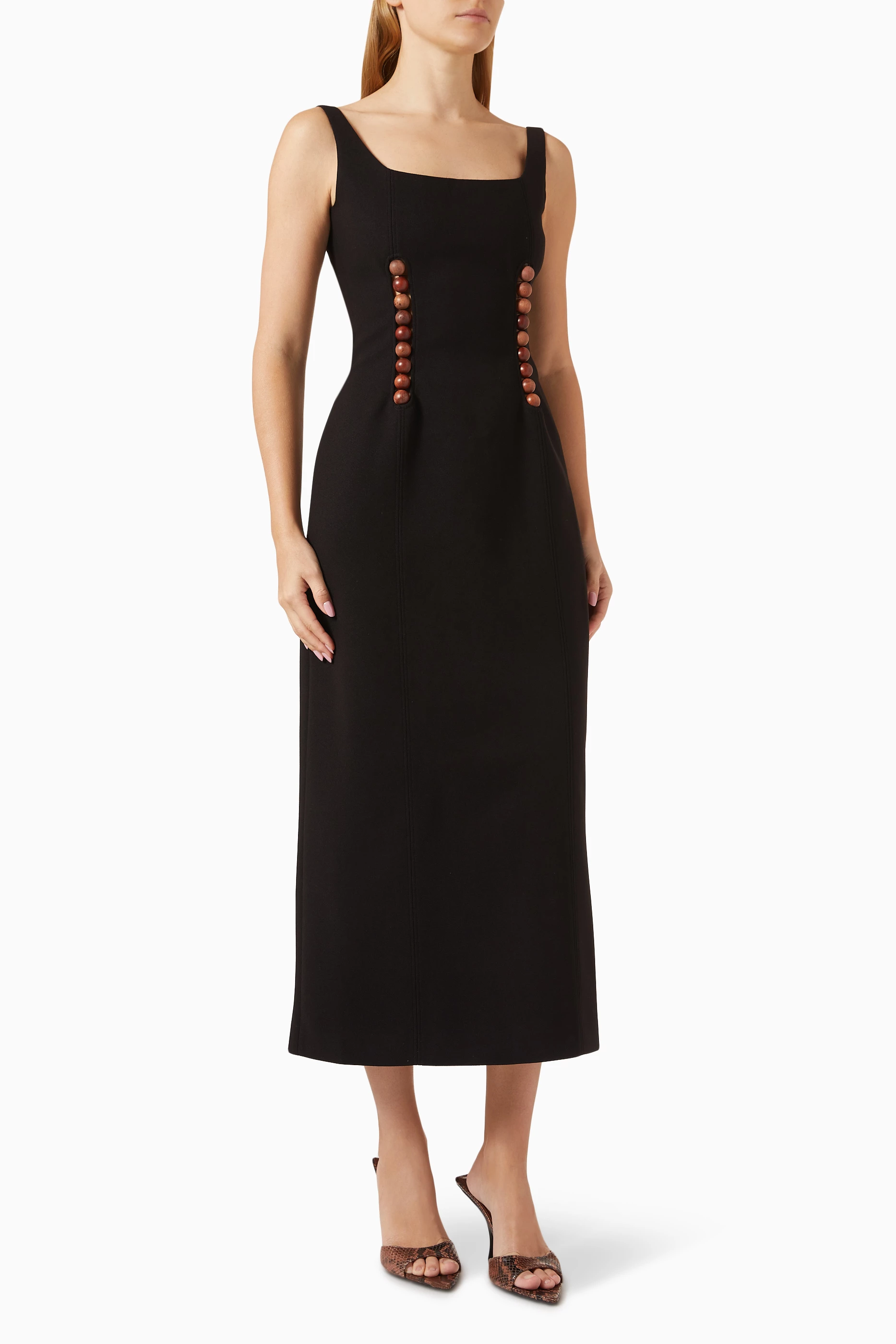 wynn hamlyn beaded dress Buy Wynn Hamlyn Black Freddie Bead Midi Dress For Women Online