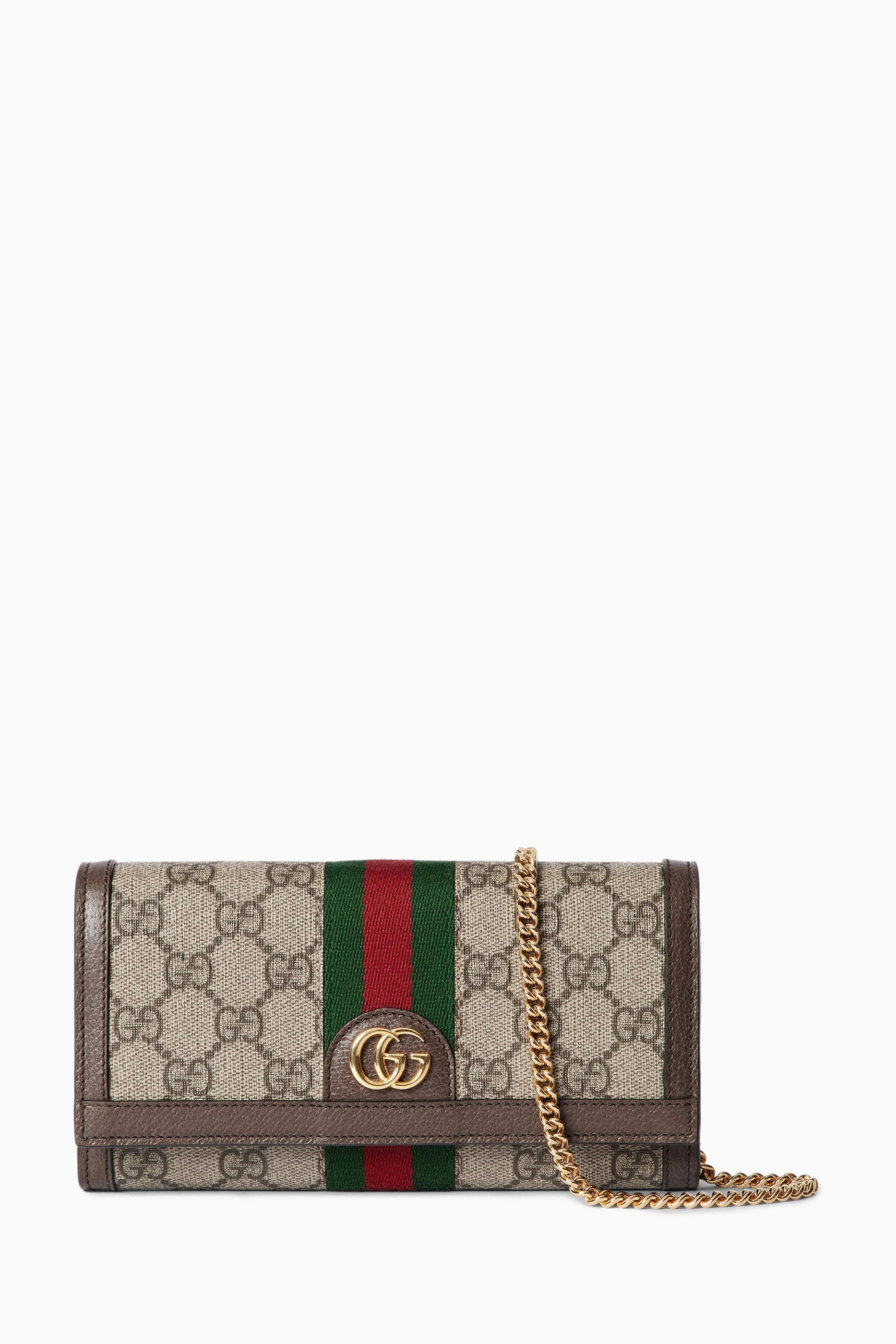 Buy Gucci Neutral Ophidia Chain Wallet in GG Supreme Canvas For Women Online Ounass Saudi