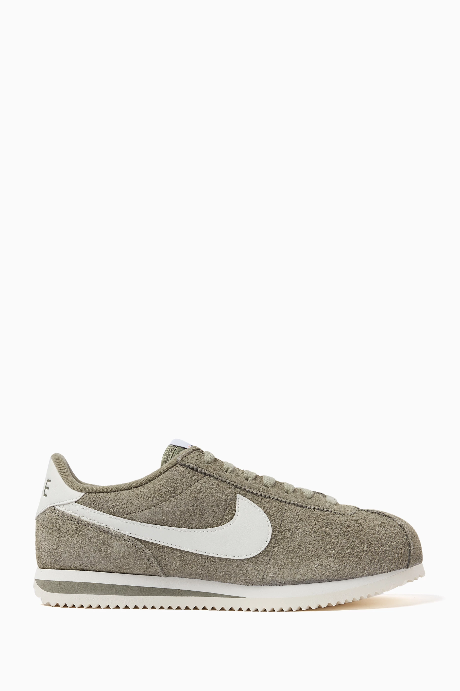 Nike cortez grey suede hot sale